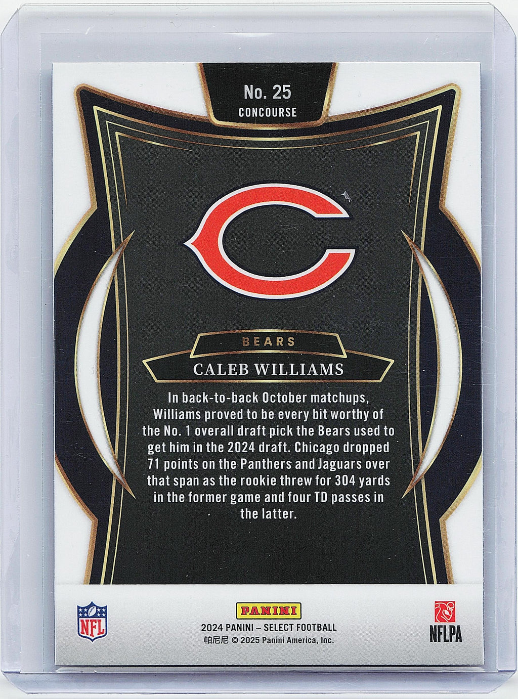 2024 Panini Select #25 Caleb Williams