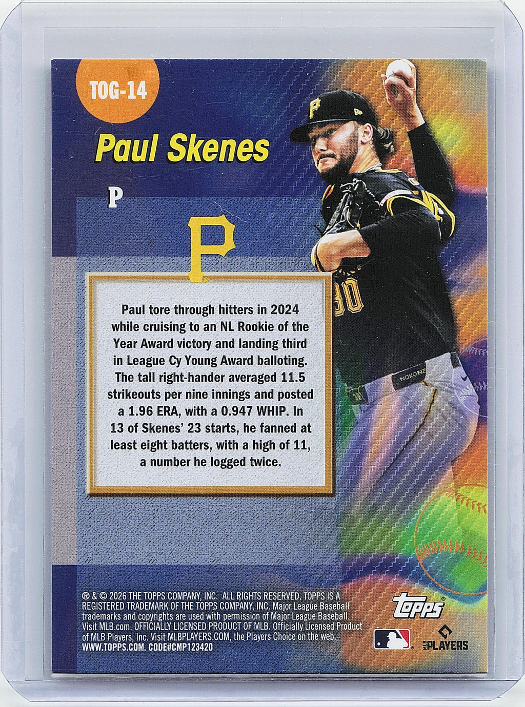 2026 Topps #TOG-14 Paul Skenes Titans of the Game