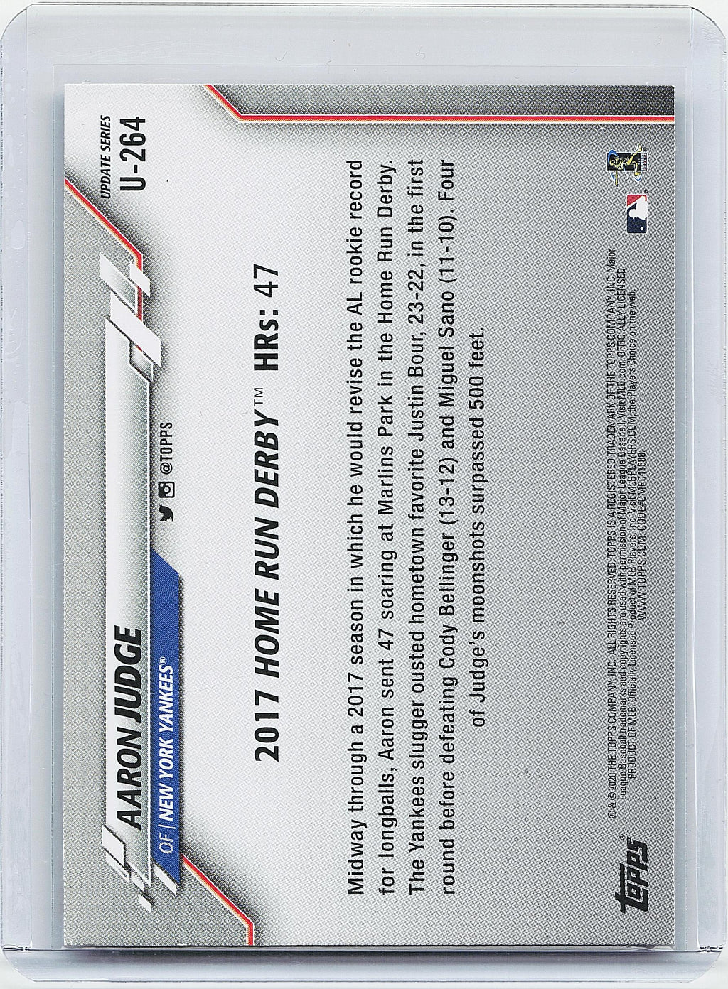 2020 Topps Update #U-264 Aaron Judge