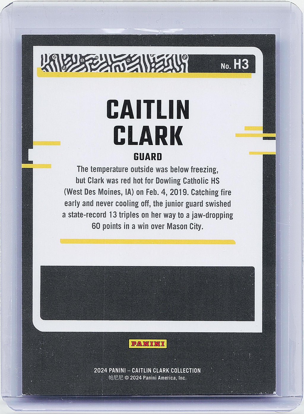2024 Panini Caitlin Clark Collection #H3 Caitlin Clark Highlights