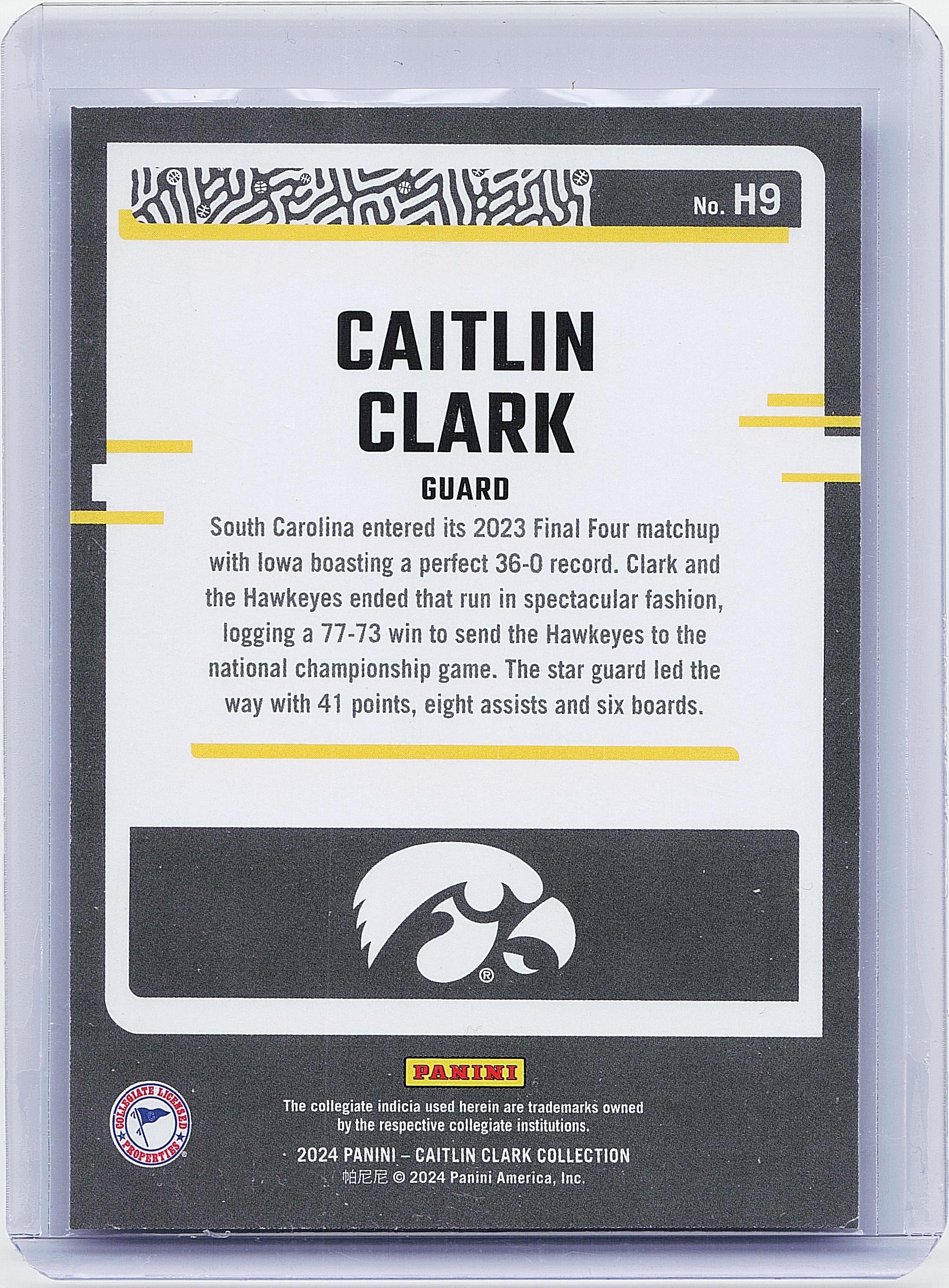 2024 Panini Caitlin Clark Collection #H9 Caitlin Clark Highlights