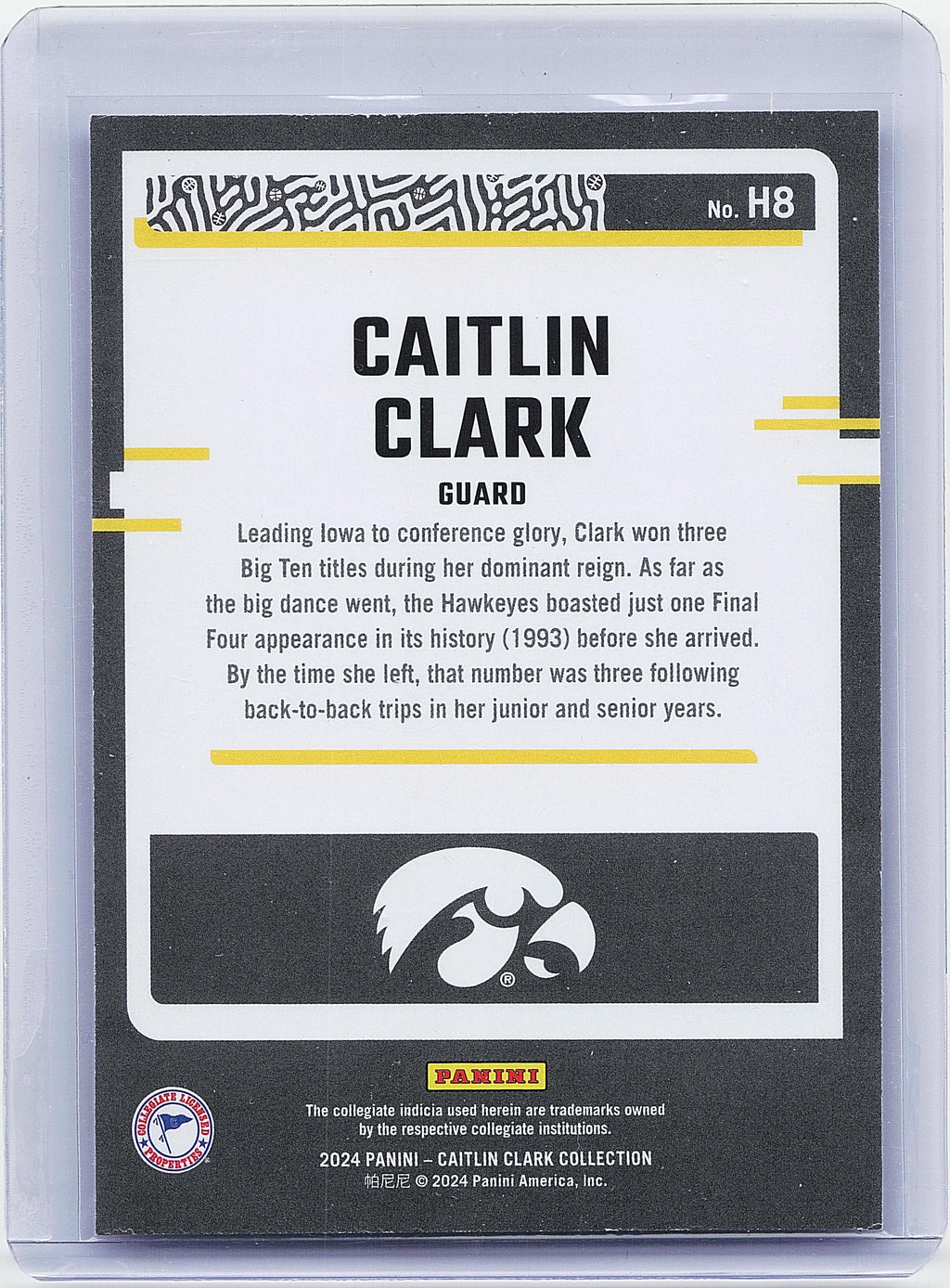 2024 Panini Caitlin Clark Collection #H8 Caitlin Clark Highlights
