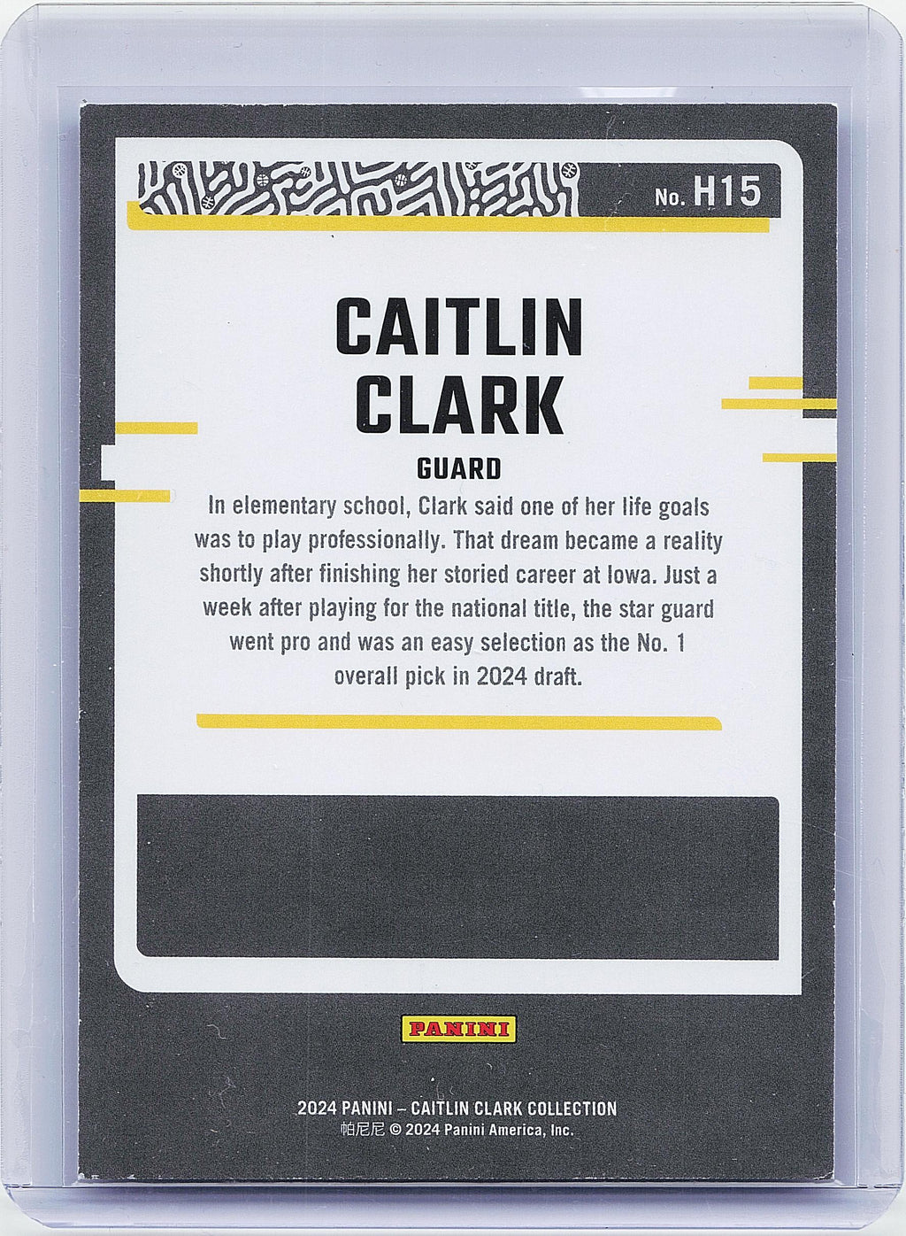 2024 Panini Caitlin Clark Collection #H15 Caitlin Clark Highlights