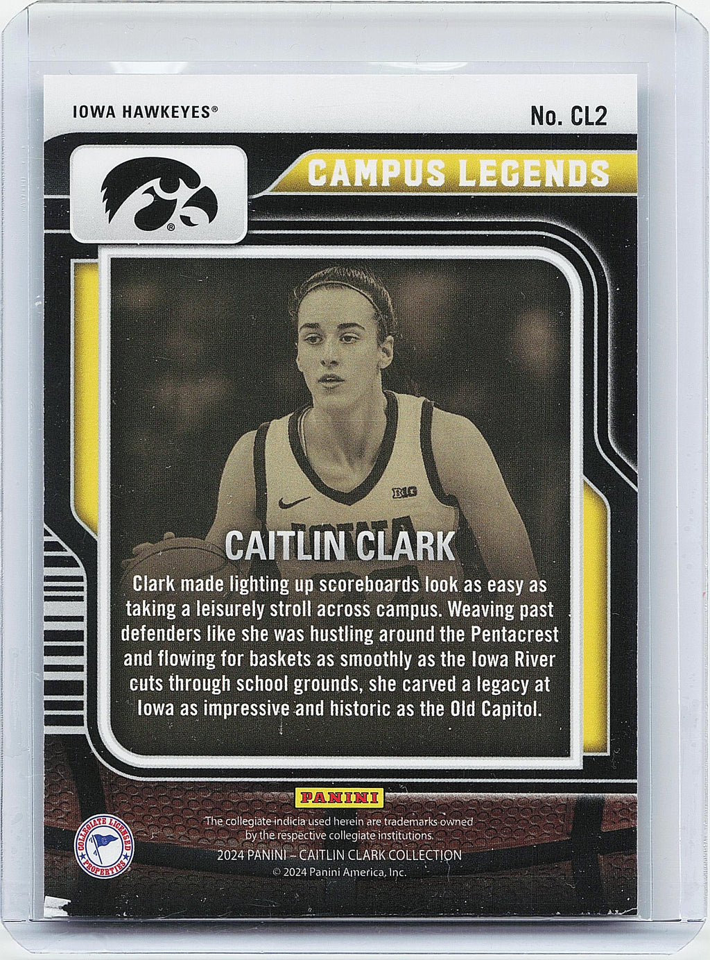 2024 Panini Caitlin Clark Collection #CL2 Caitlin Clark Campus Legends