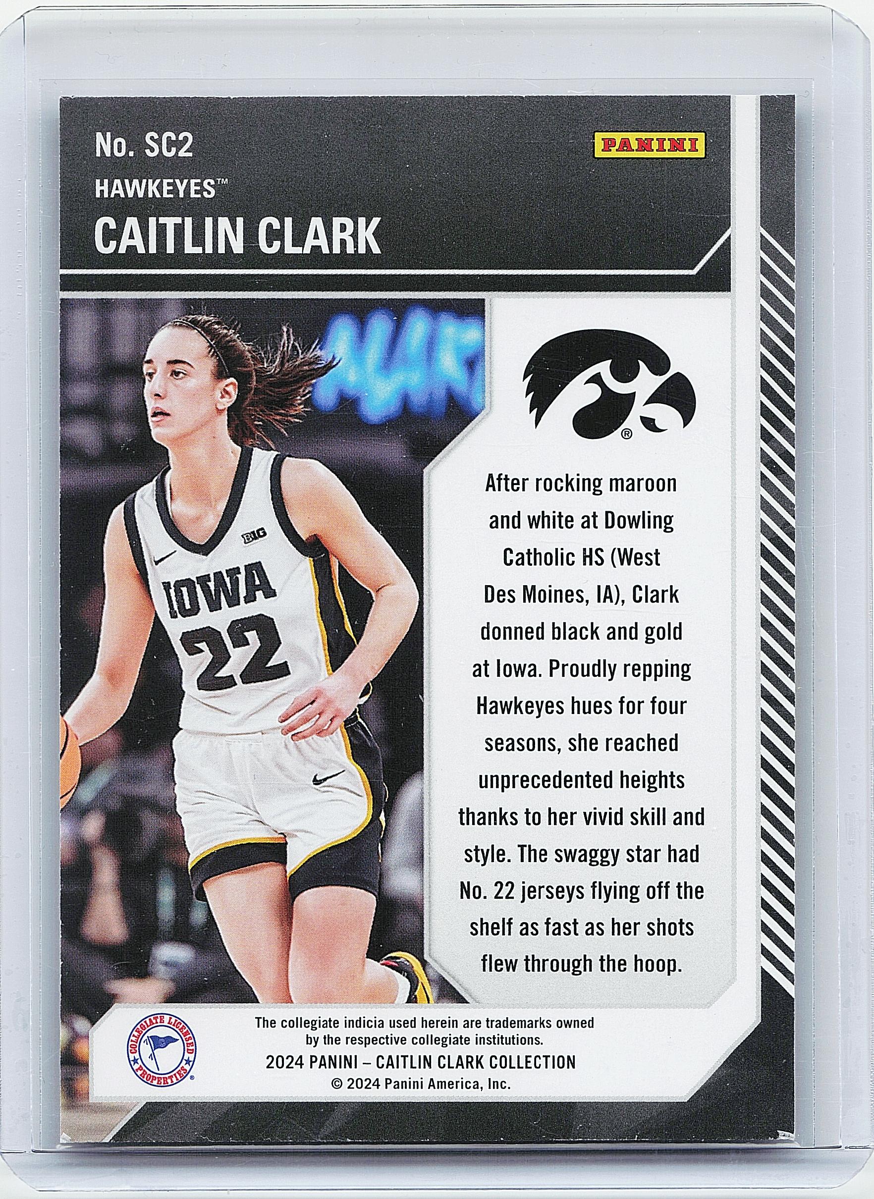 2024 Panini Caitlin Clark Collection #SC2 Caitlin Clark School Colors