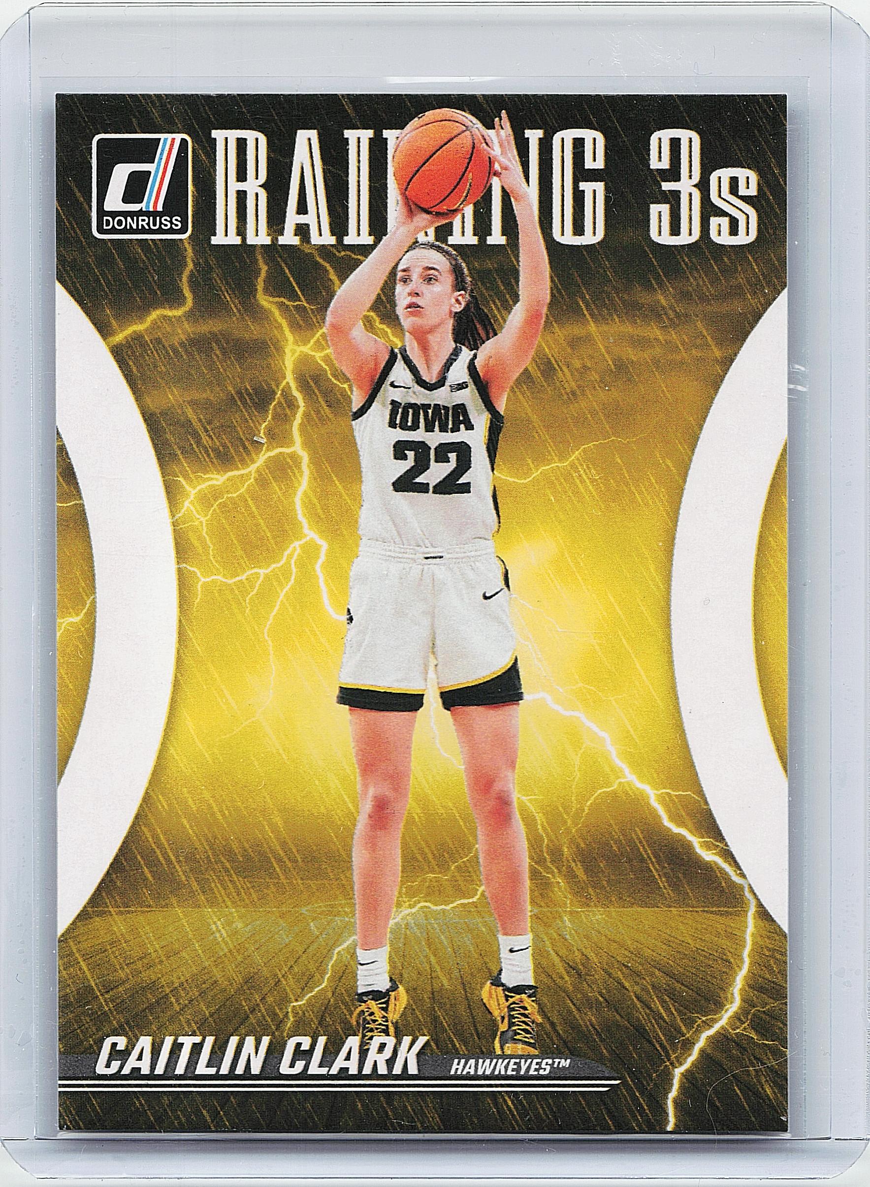 2024 Panini Caitlin Clark Collection #R1 Caitlin Clark Raining 3s