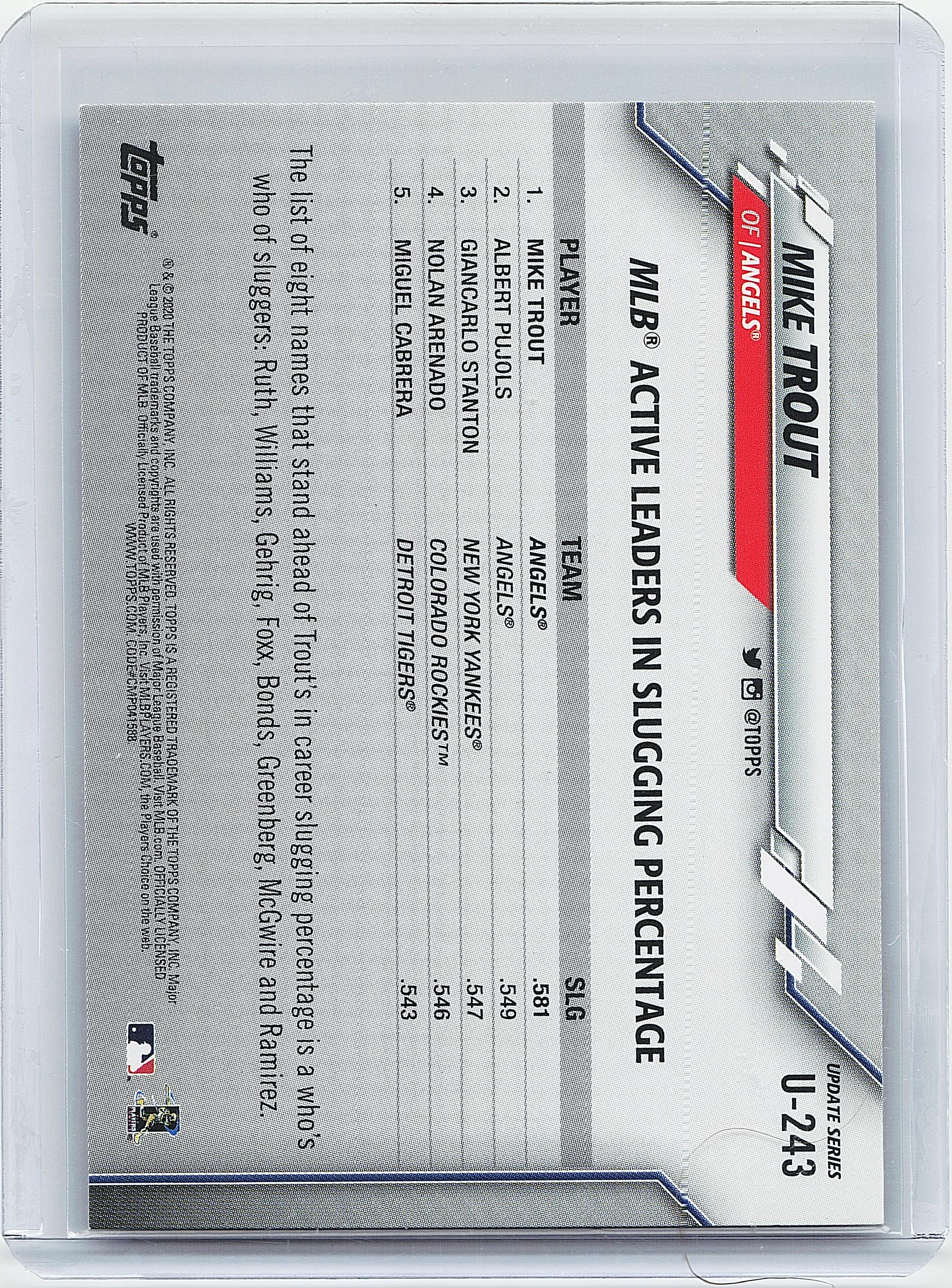 2020 Topps Update #U-243 Mike Trout