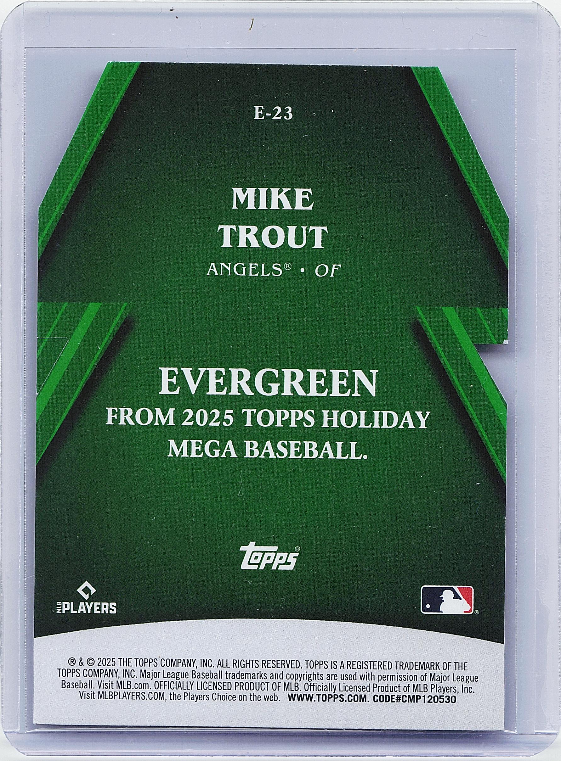 2025 Topps Holiday #E-23 Mike Trout Evergreen