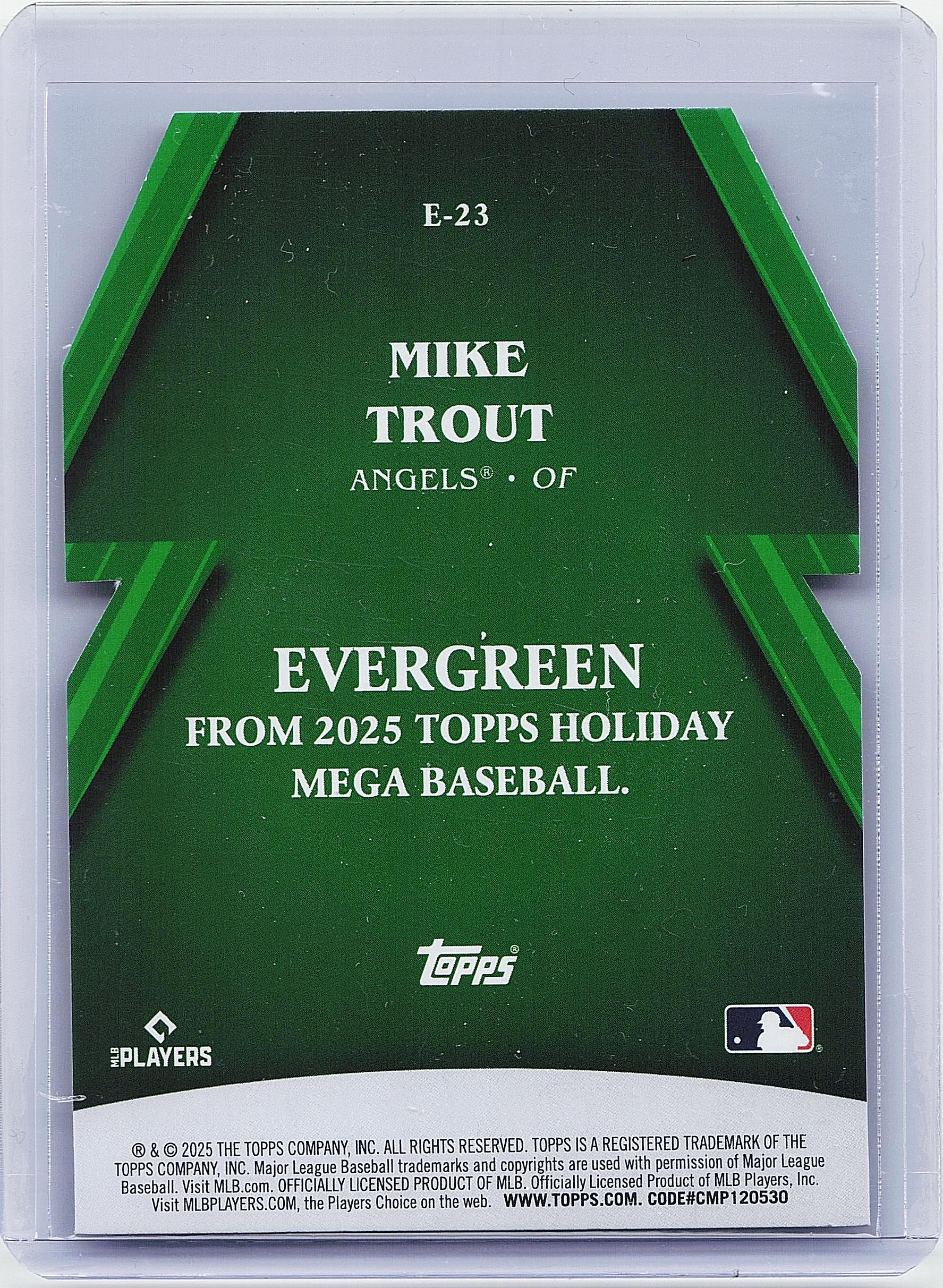 2025 Topps Holiday #E-23 Mike Trout Evergreen