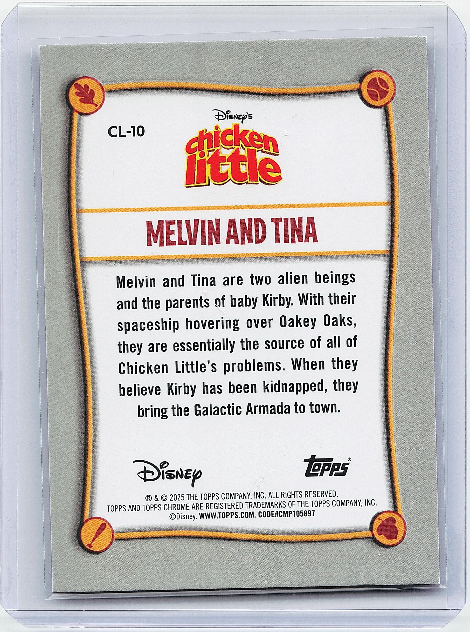 2025 Topps Chrome Disney #CL-10 Melvin and Tina Chicken Little 20th Anniversary