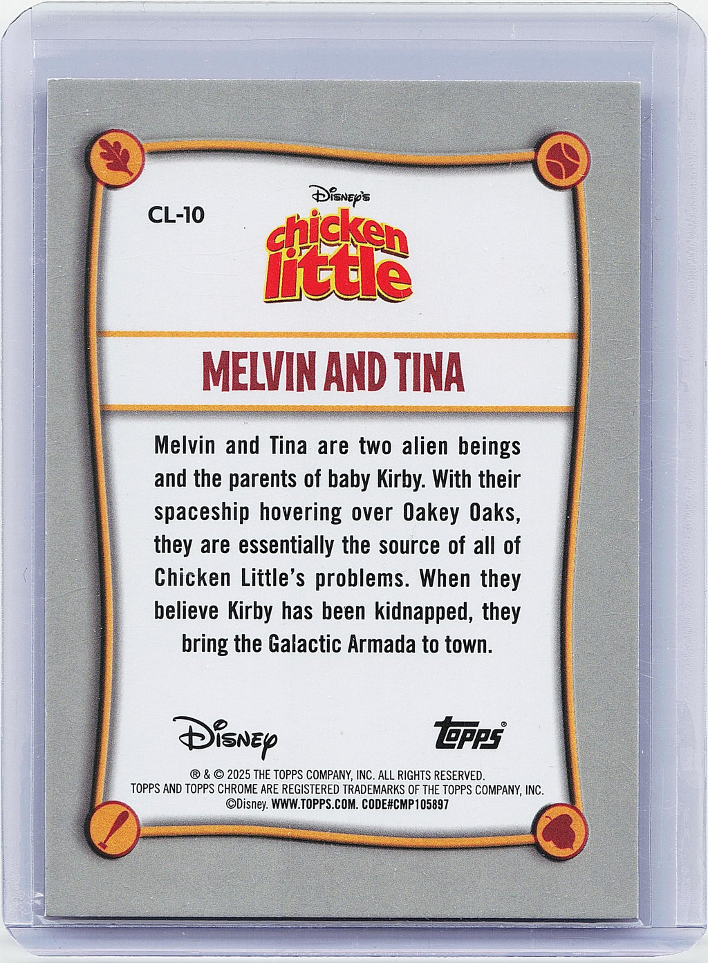 2025 Topps Chrome Disney #CL-10 Melvin and Tina Chicken Little 20th Anniversary