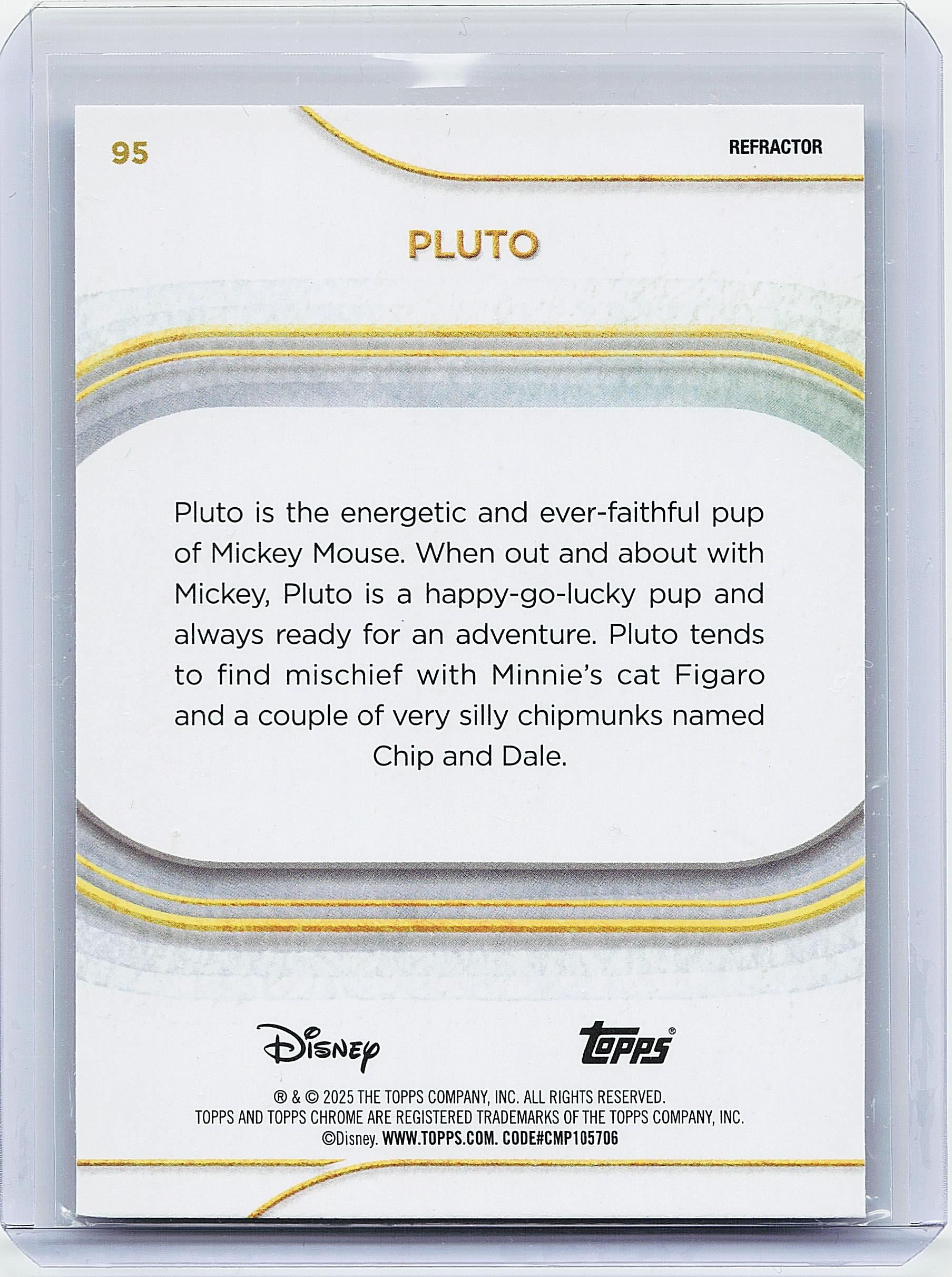 2025 Topps Chrome Disney #95 Pluto Refractor