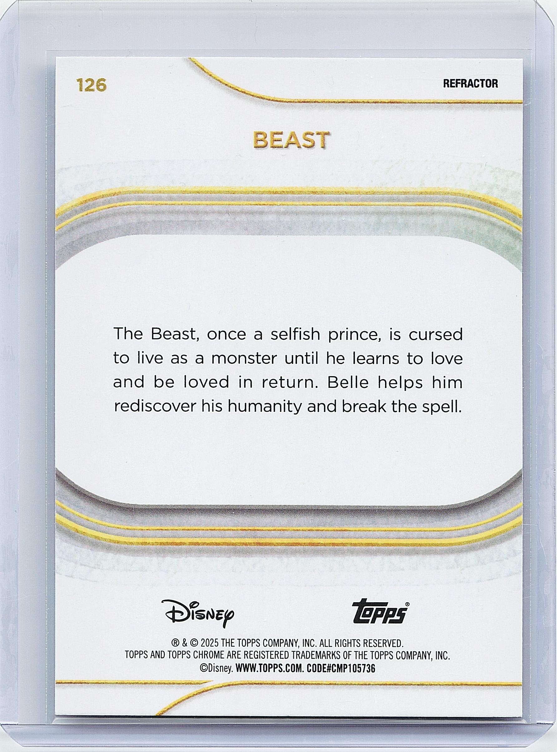 2025 Topps Chrome Disney #126 Beast Refractor