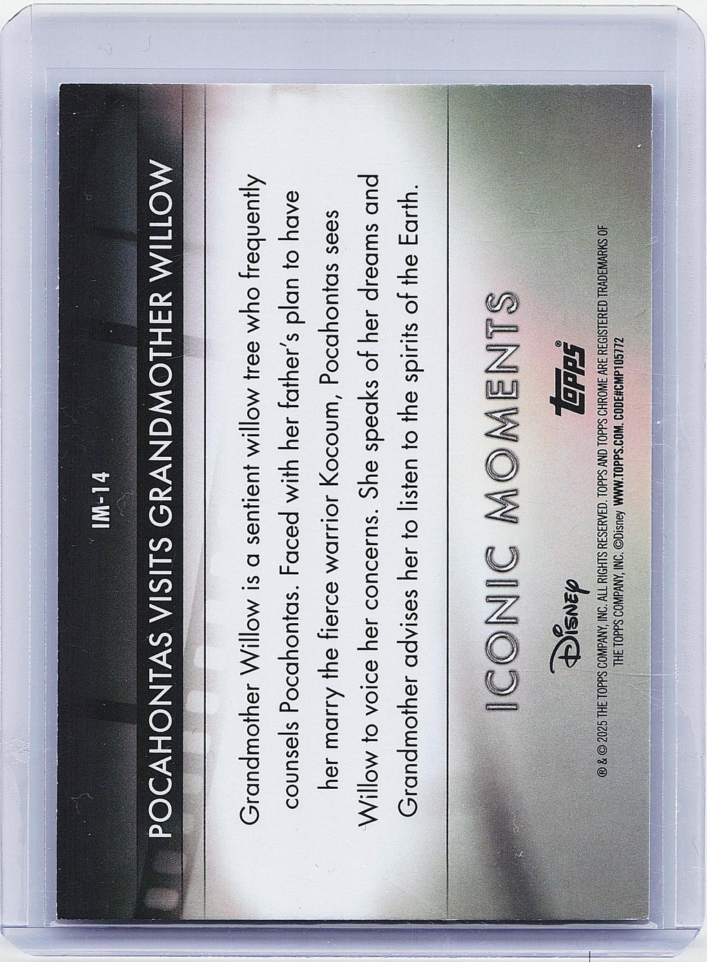 2025 Topps Chrome Disney #IM-14 Pocahontas Visits Grandmother -  Iconic Moments