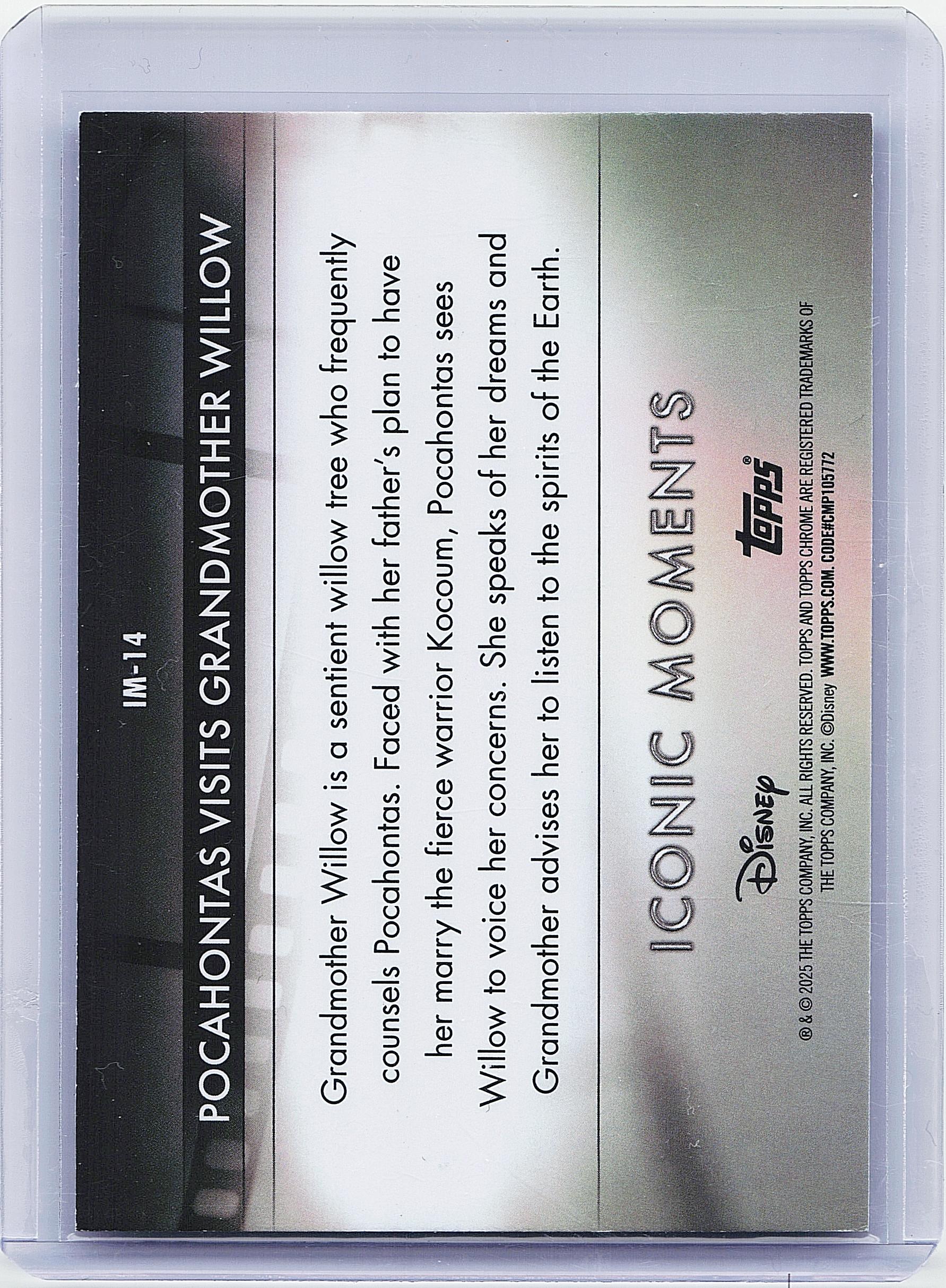 2025 Topps Chrome Disney #IM-14 Pocahontas Visits Grandmother -  Iconic Moments