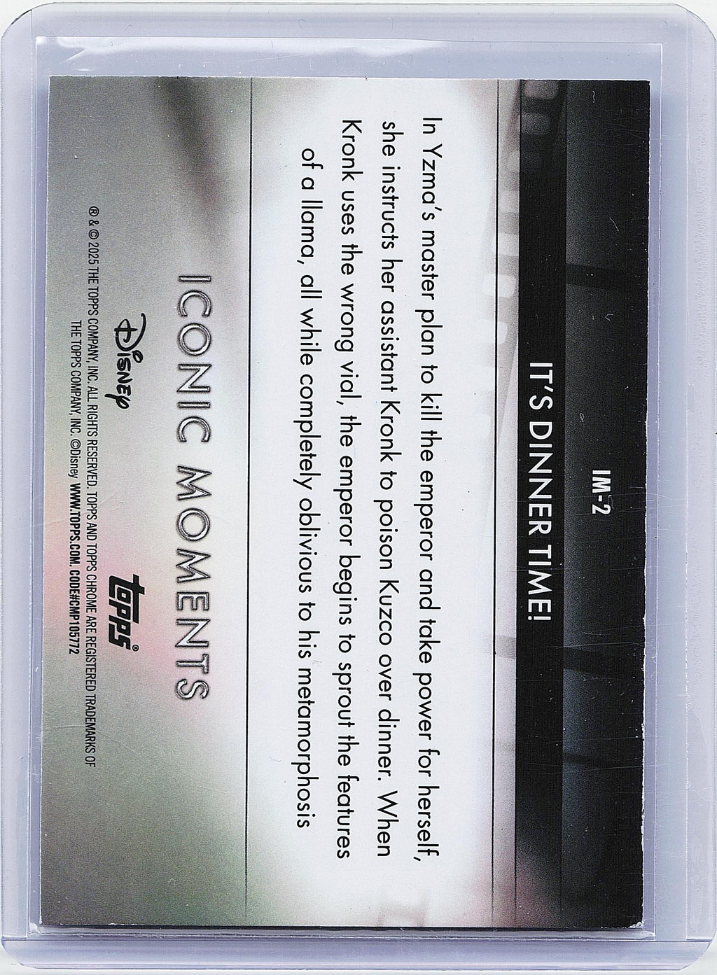 2025 Topps Chrome Disney #IM-2 It's Dinner Time! -  Iconic Moments