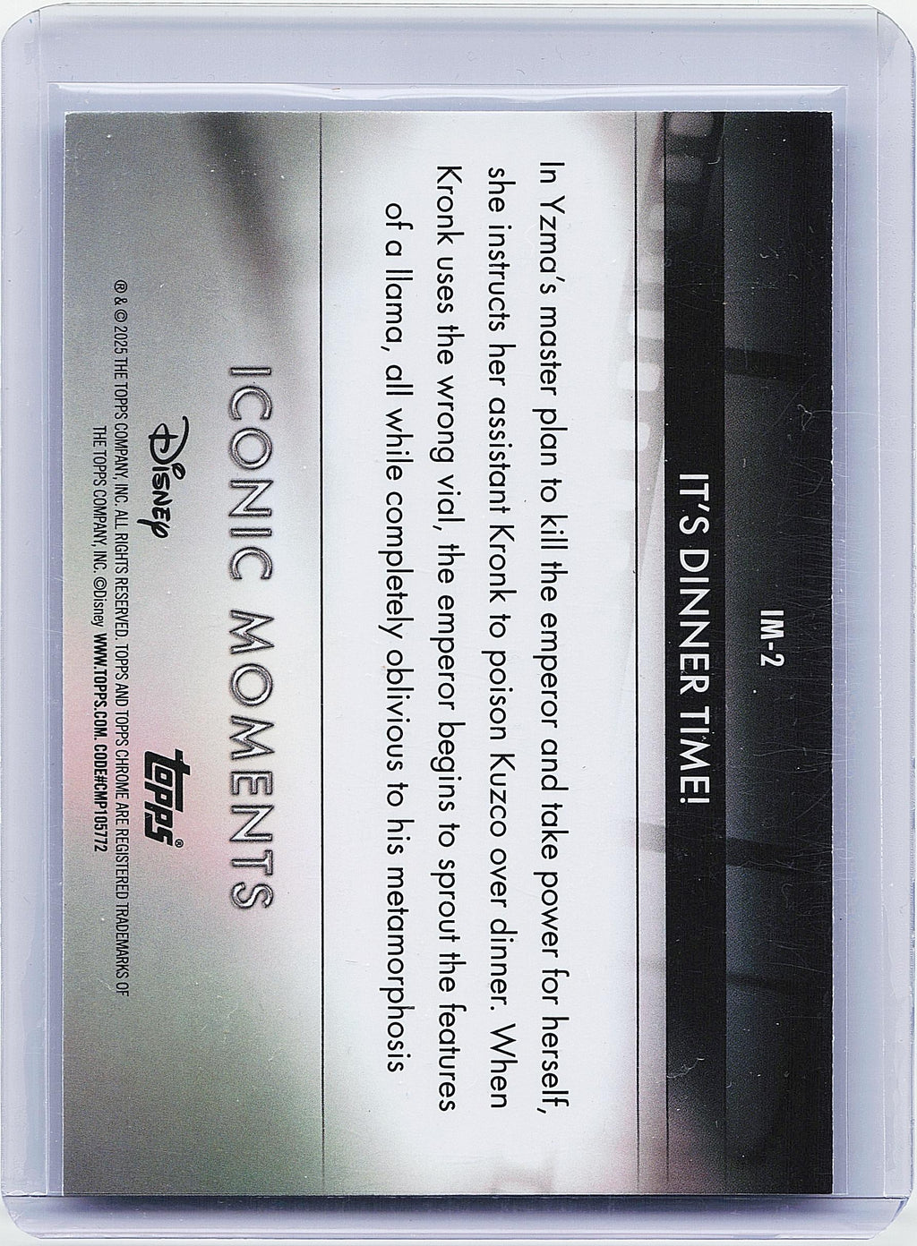 2025 Topps Chrome Disney #IM-2 It's Dinner Time! -  Iconic Moments