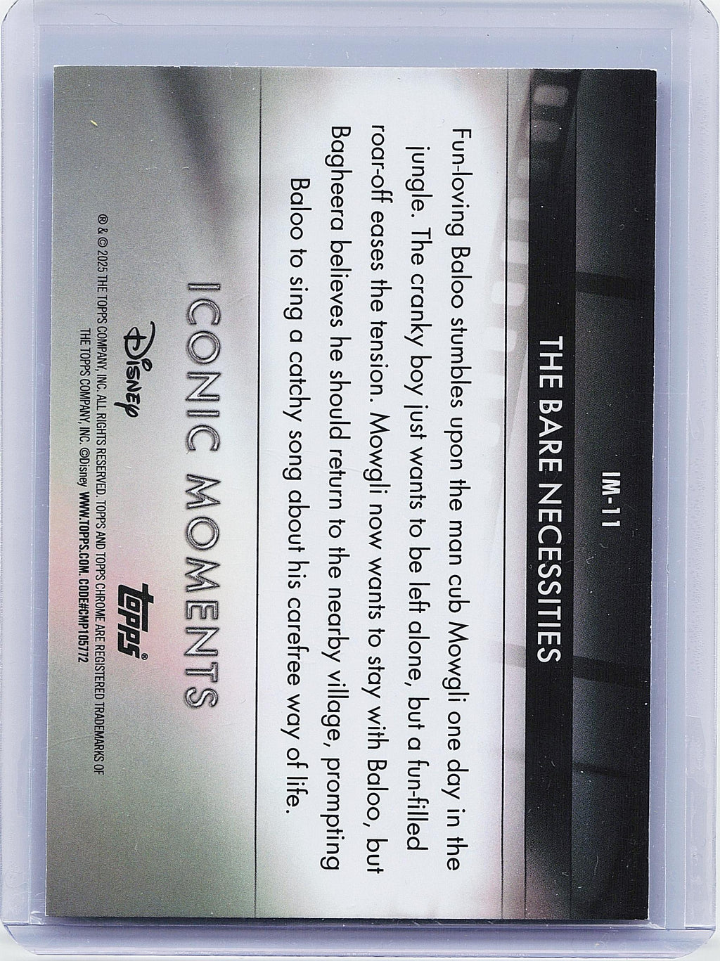 2025 Topps Chrome Disney #IM-11 The Bare Necessities - Iconic Moments