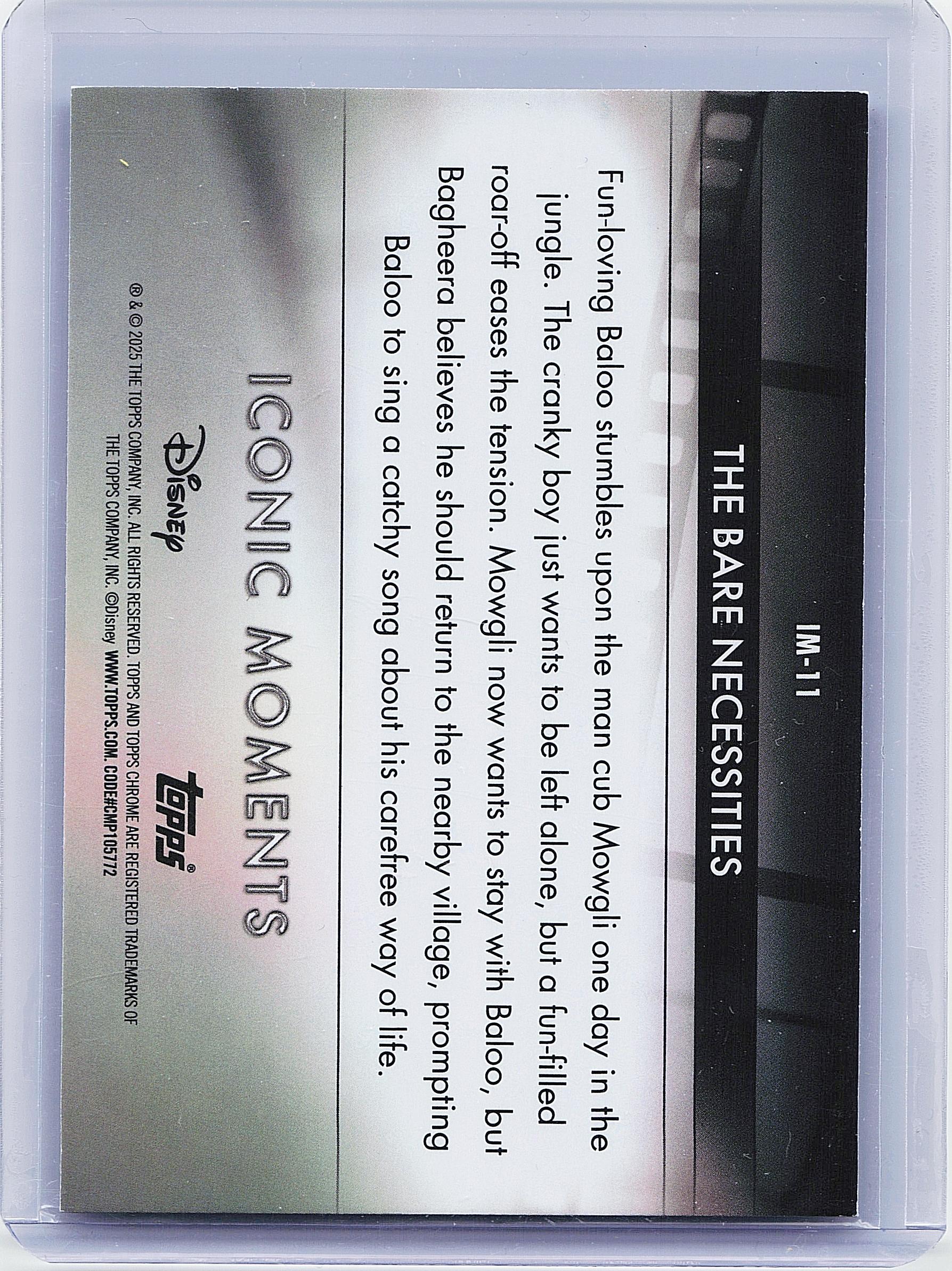 2025 Topps Chrome Disney #IM-11 The Bare Necessities - Iconic Moments