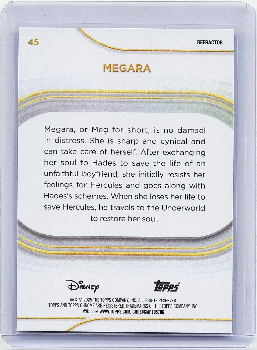 2025 Topps Chrome Disney #45 Megara Refractor