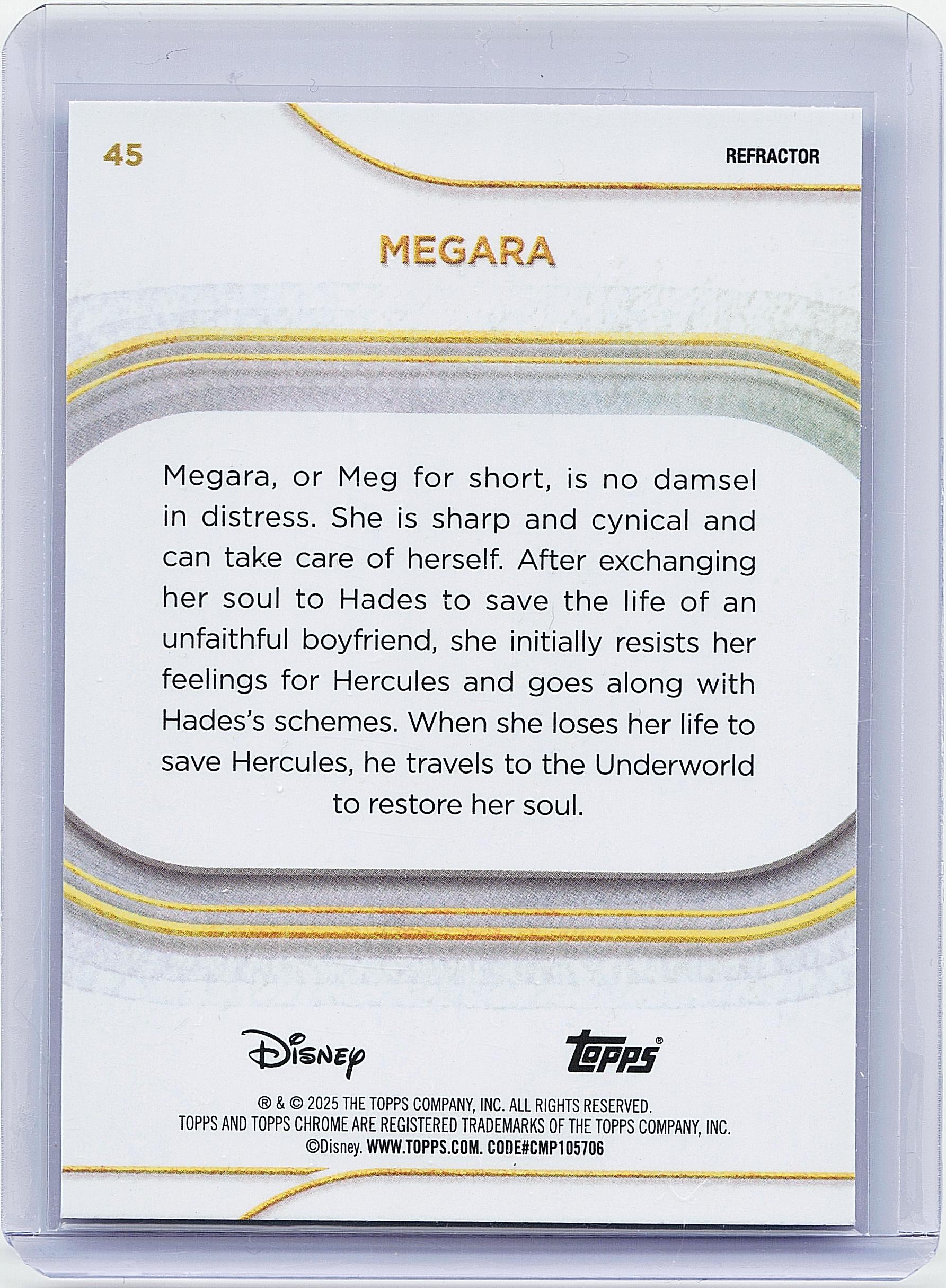 2025 Topps Chrome Disney #45 Megara Refractor