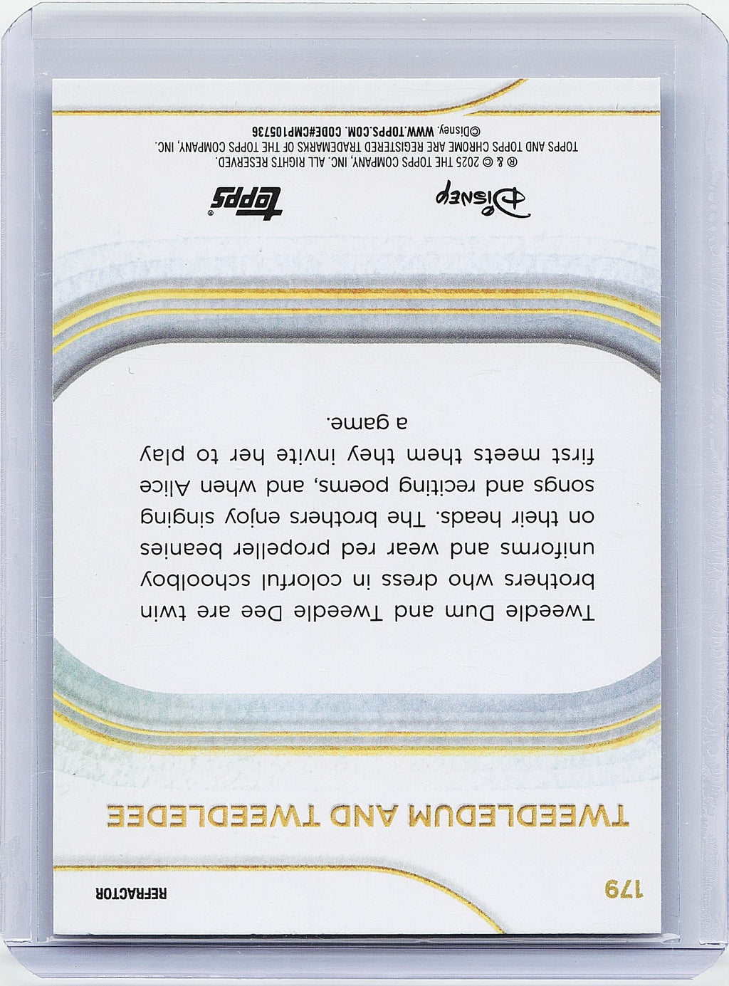 2025 Topps Chrome Disney #179 Tweedledum and Tweedledee Refractor