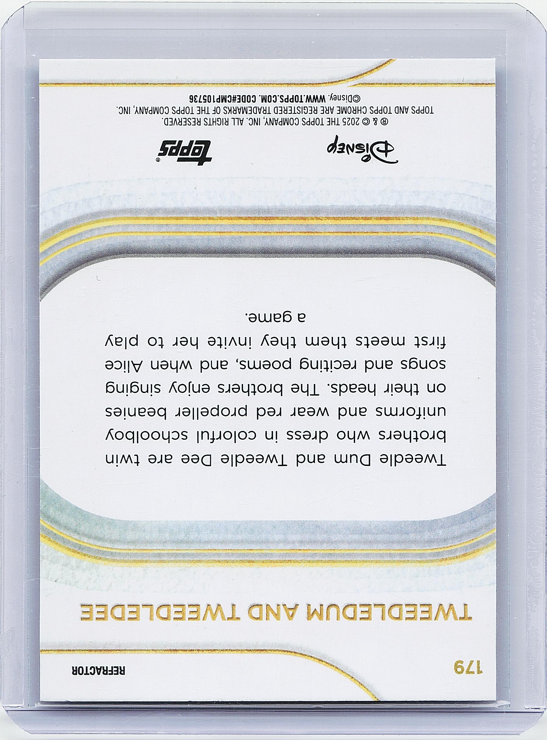 2025 Topps Chrome Disney #179 Tweedledum and Tweedledee Refractor