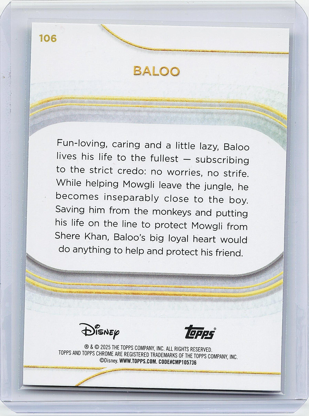 2025 Topps Chrome Disney #106 Baloo Mini-Diamonds