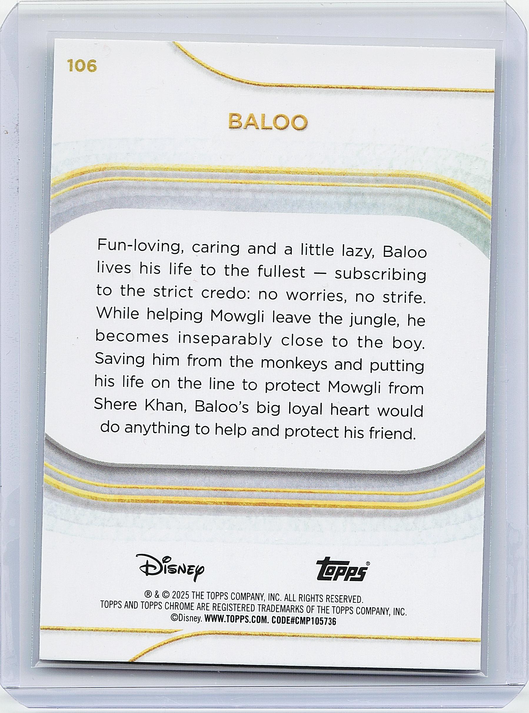 2025 Topps Chrome Disney #106 Baloo Mini-Diamonds