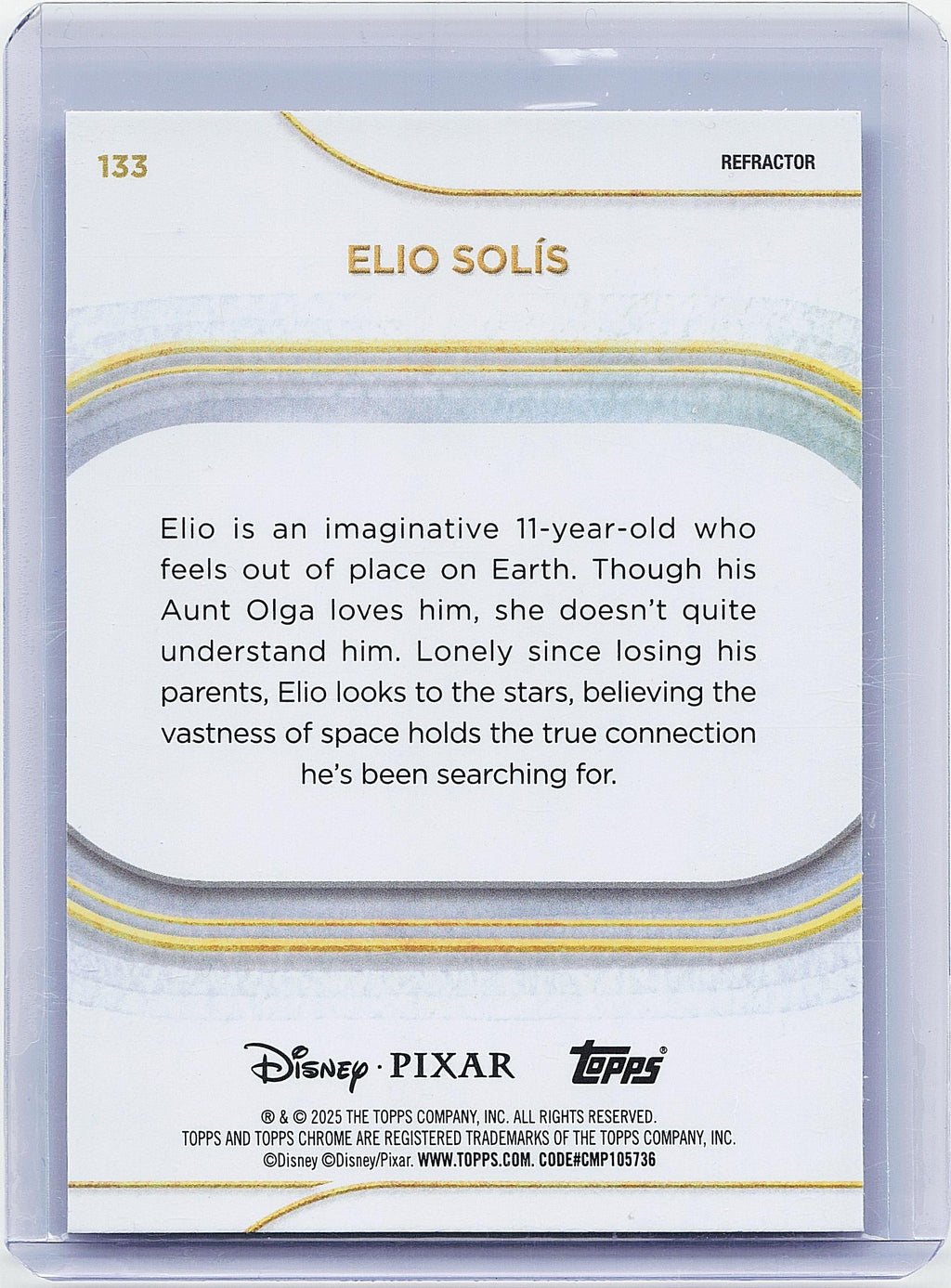 2025 Topps Chrome Disney #133 Elio Solís Refractor