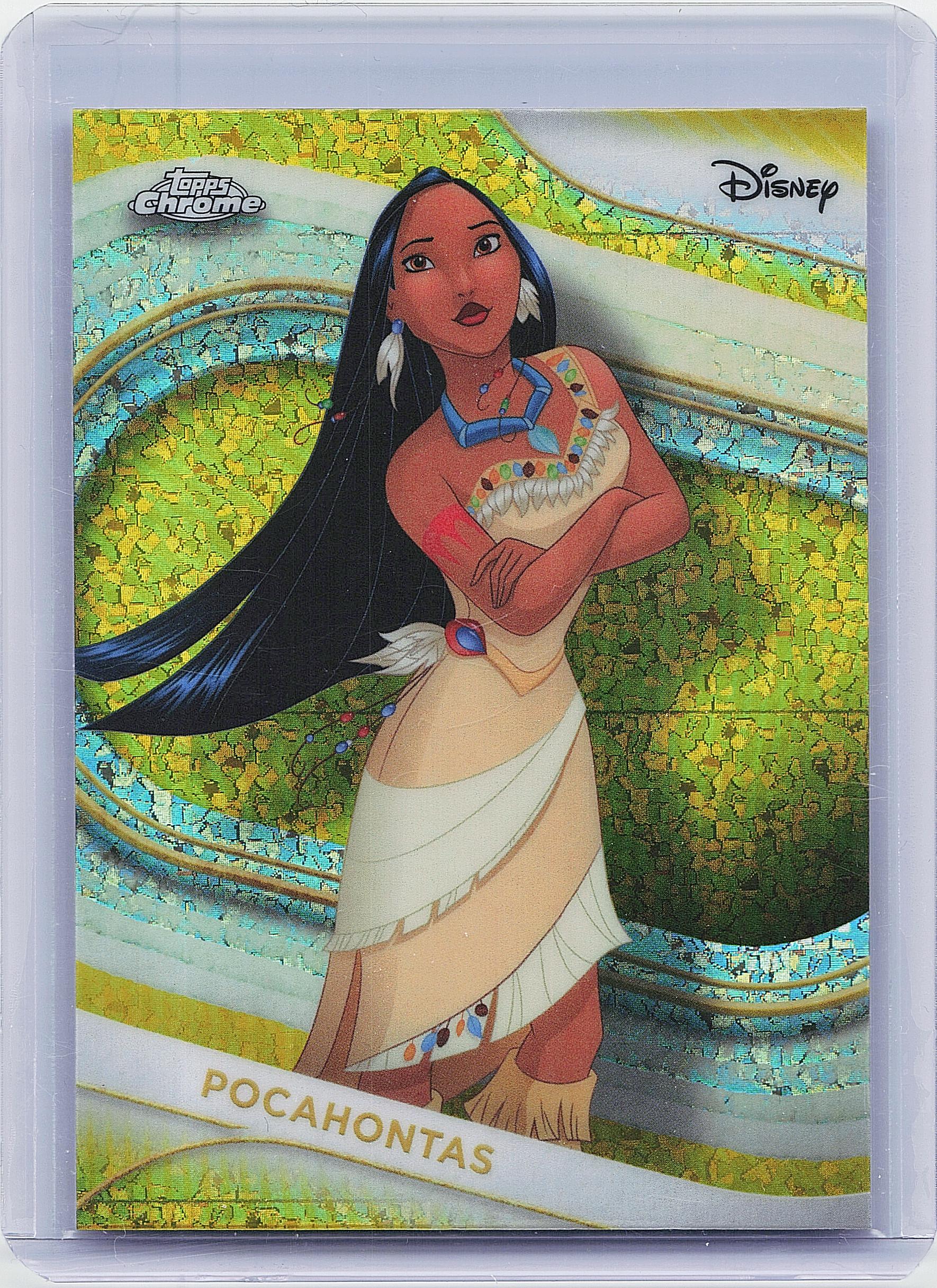 2025 Topps Chrome Disney #30 Pocahontas Yellow Mini-Diamonds