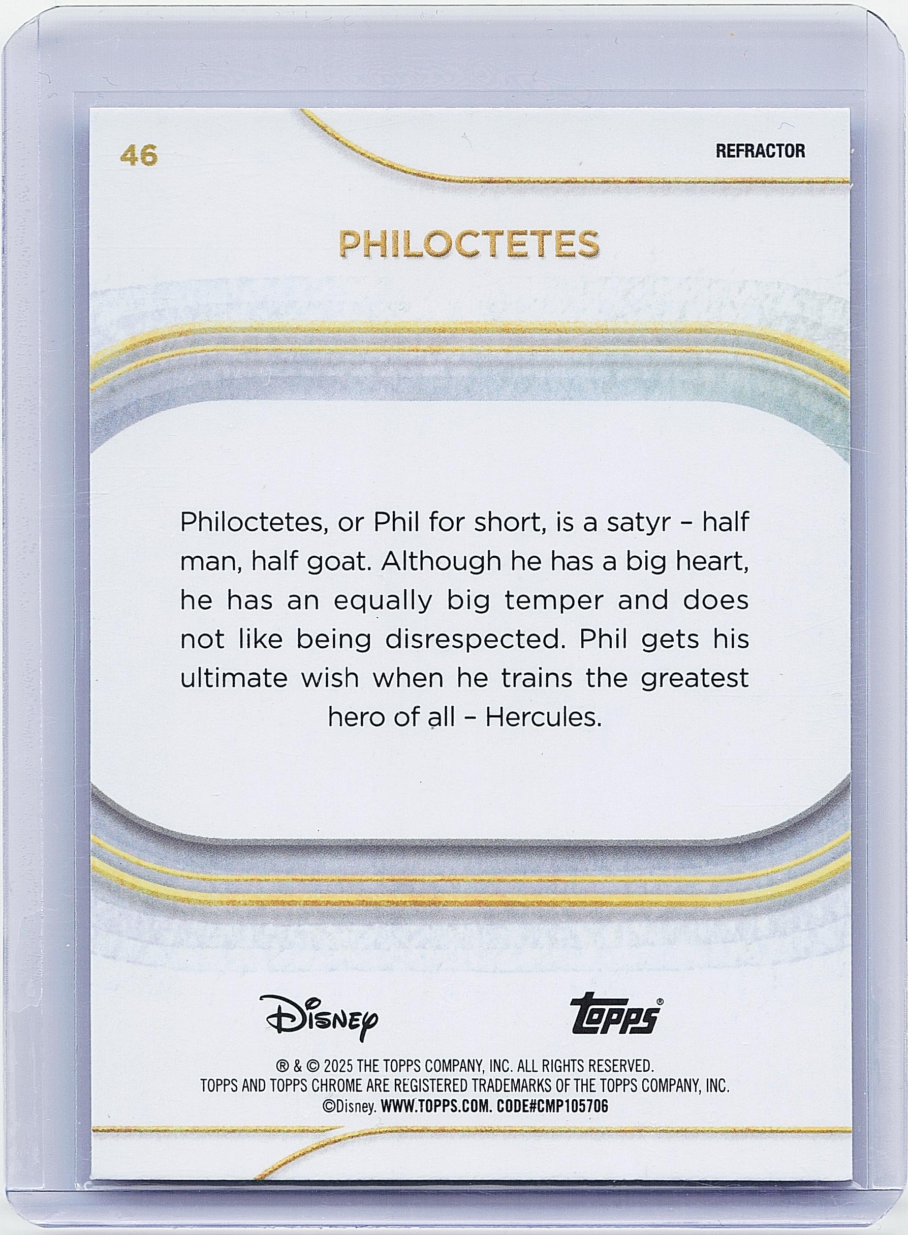 2025 Topps Chrome Disney #46 Philoctetes Refractor