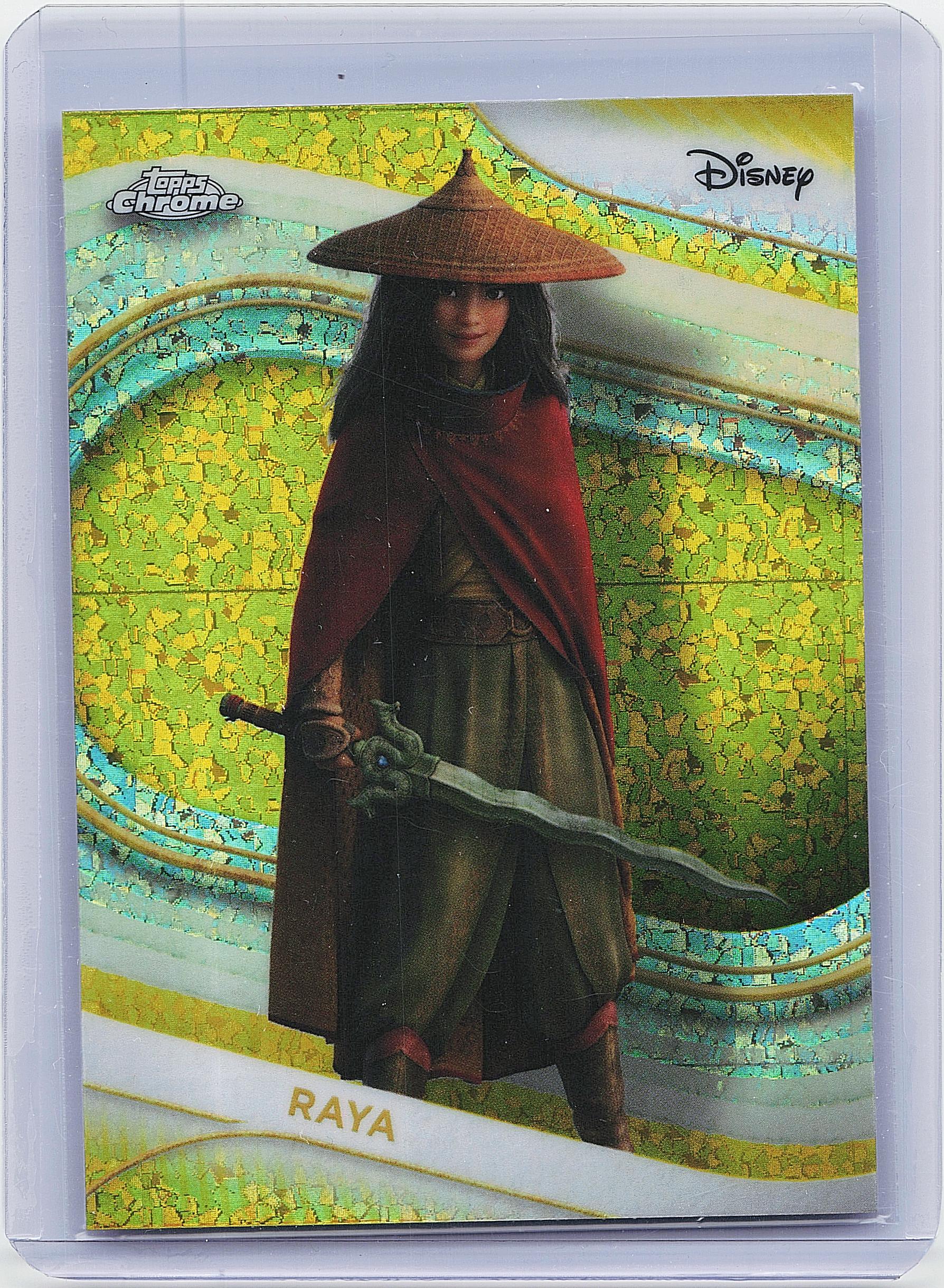 2025 Topps Chrome Disney #192 Raya Yellow Mini-Diamonds
