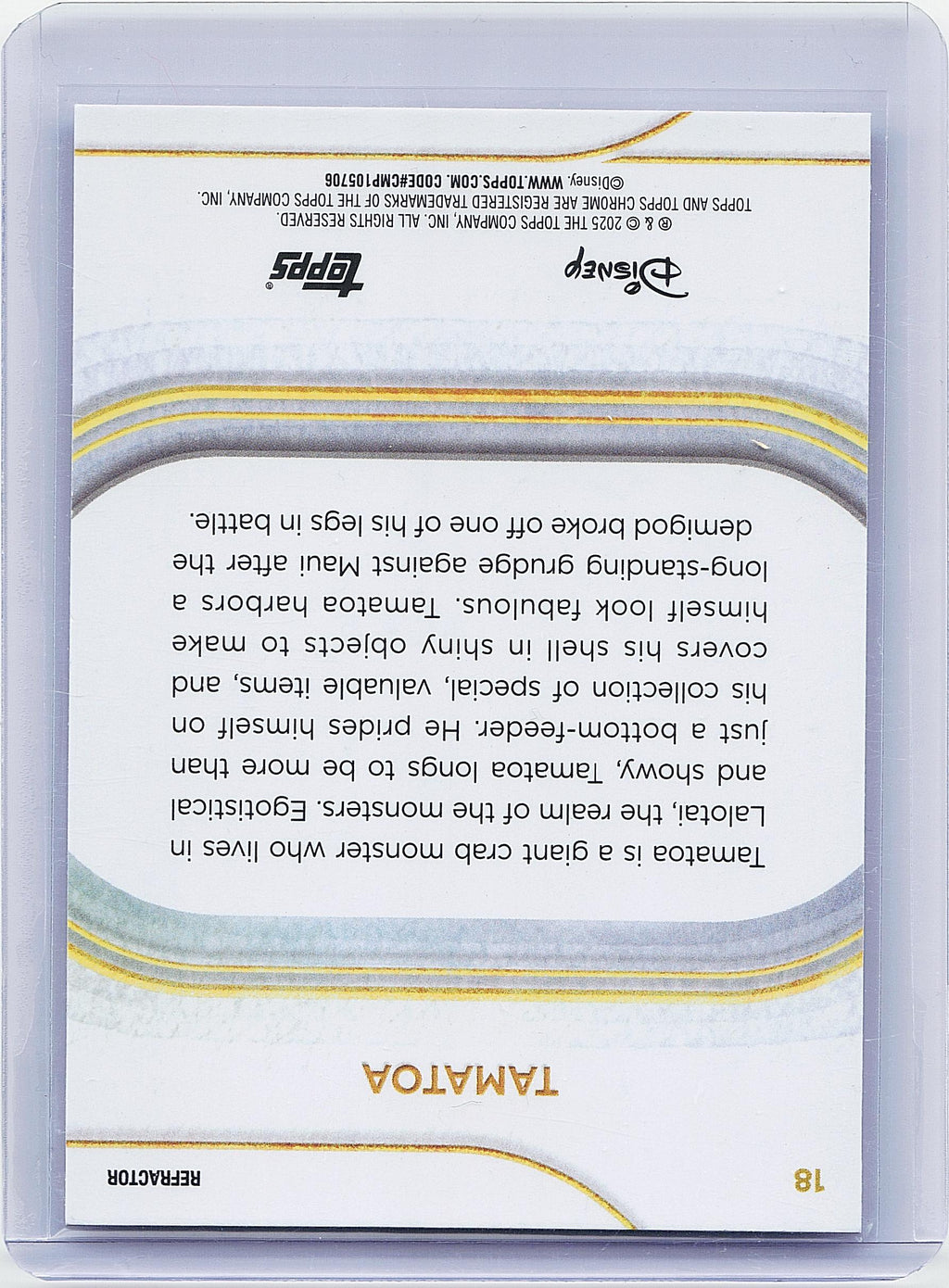 2025 Topps Chrome Disney #18 Tamatoa Refractor