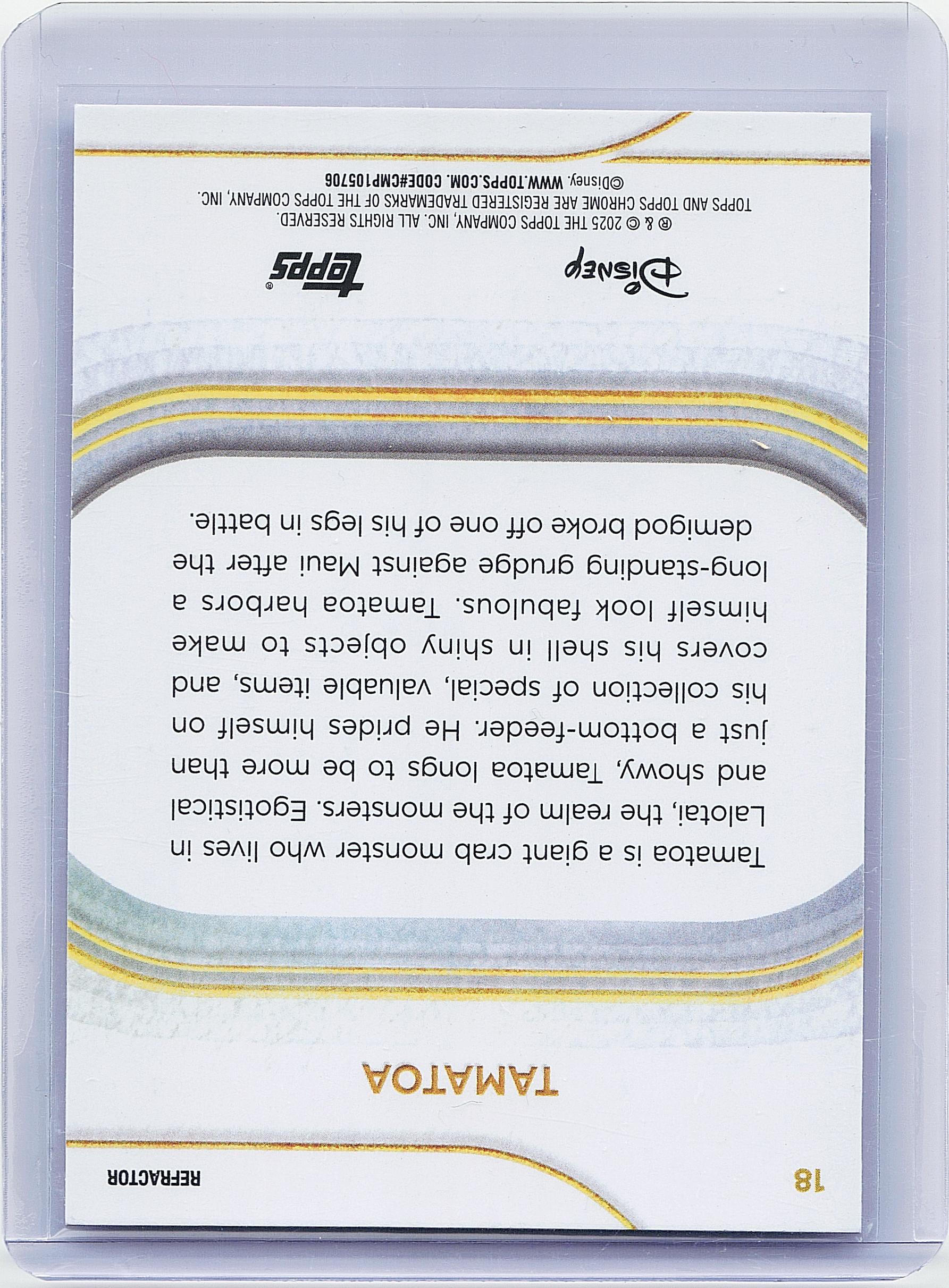 2025 Topps Chrome Disney #18 Tamatoa Refractor