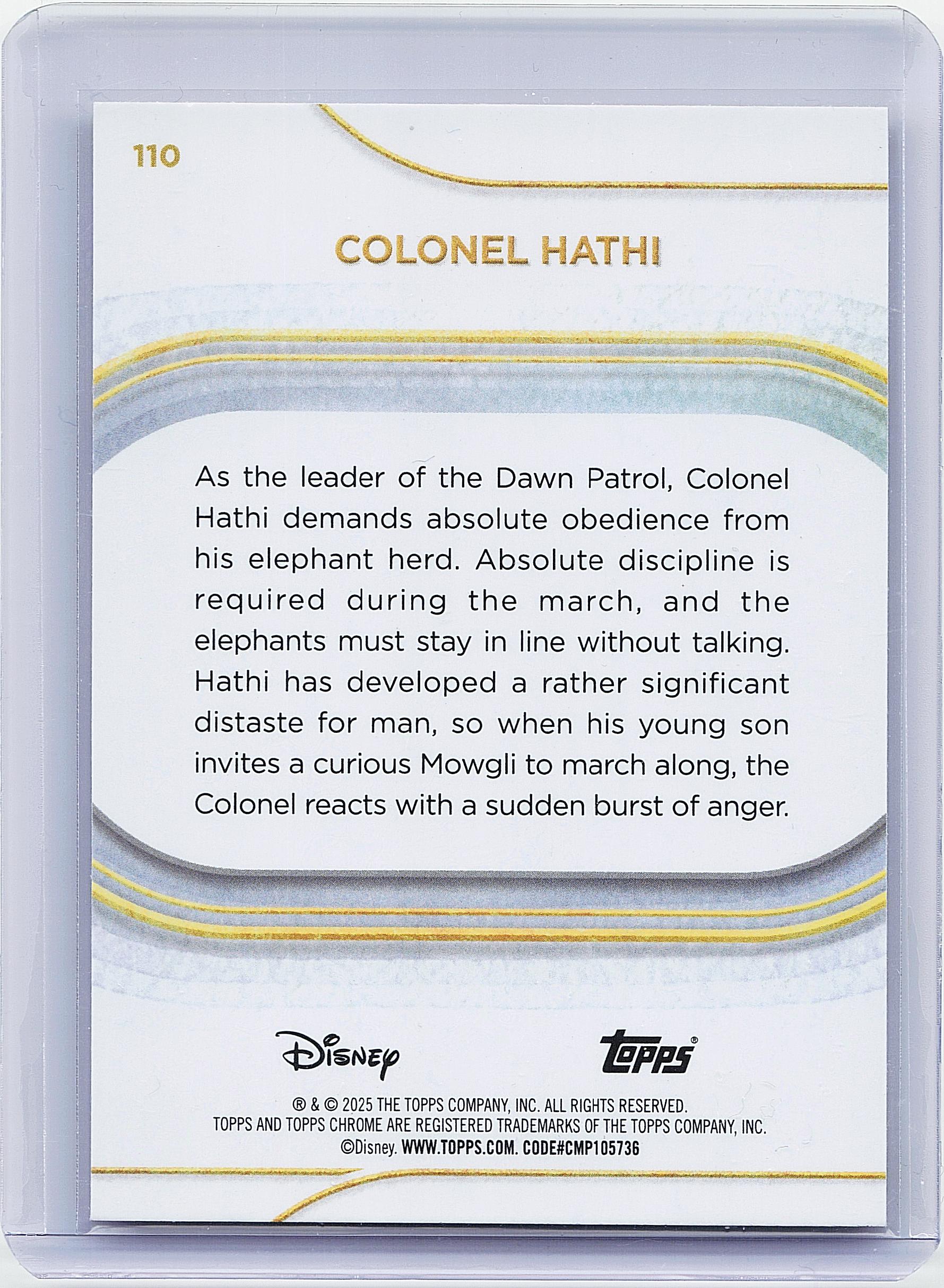 2025 Topps Chrome Disney #110 Colonel Hathi Yellow Mini-Diamonds