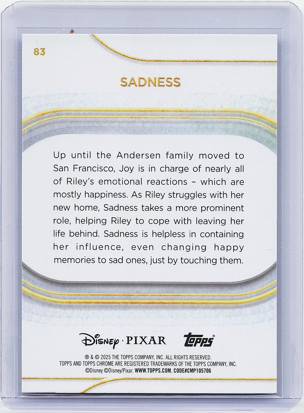 2025 Topps Chrome Disney #83 Sadness