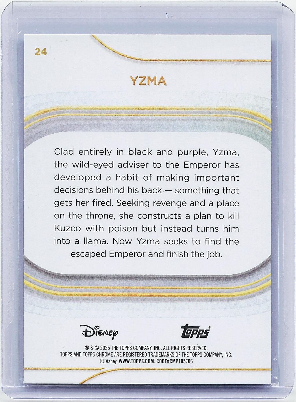 2025 Topps Chrome Disney #24 Yzma Mini-Diamonds