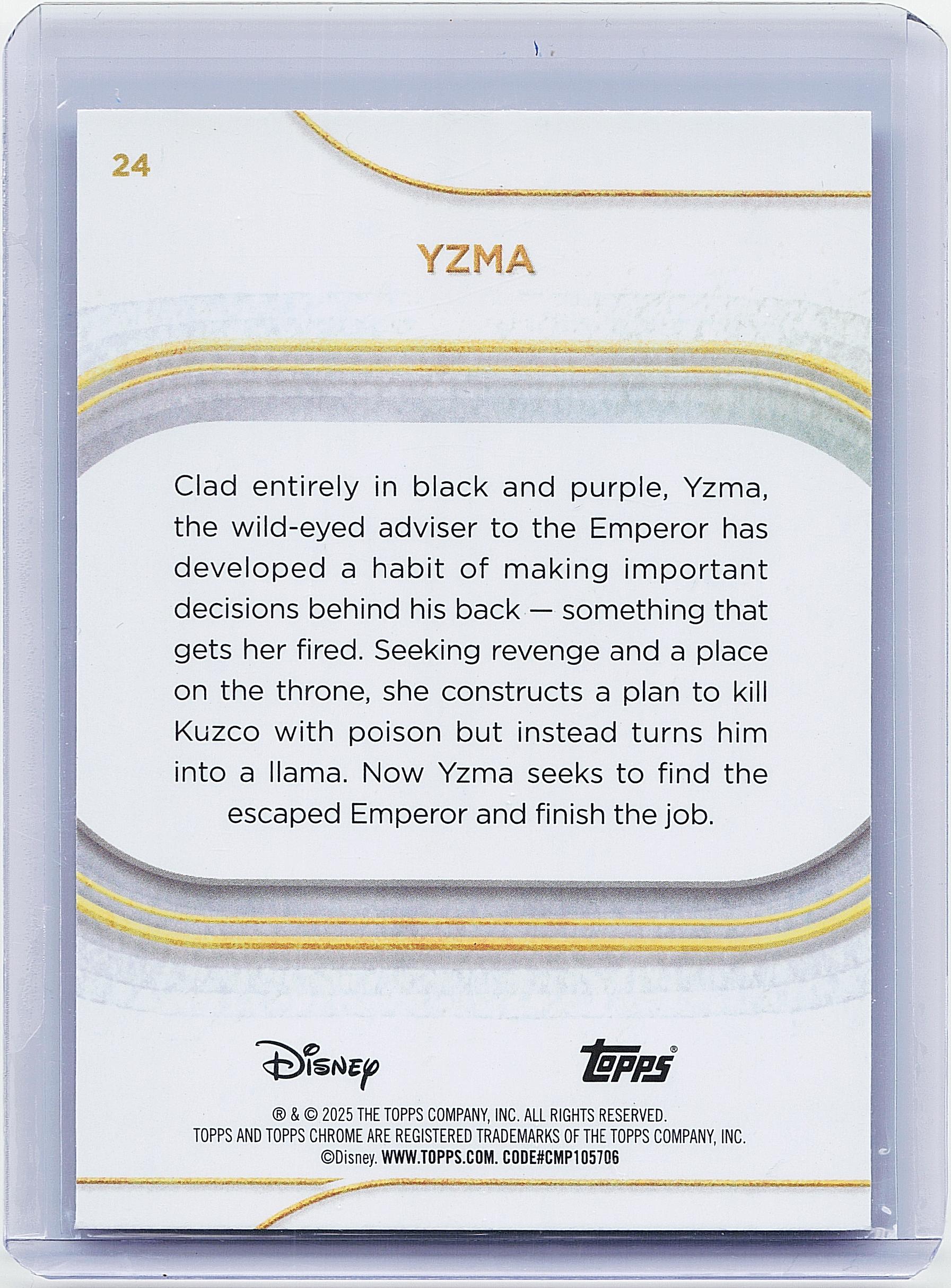 2025 Topps Chrome Disney #24 Yzma Mini-Diamonds