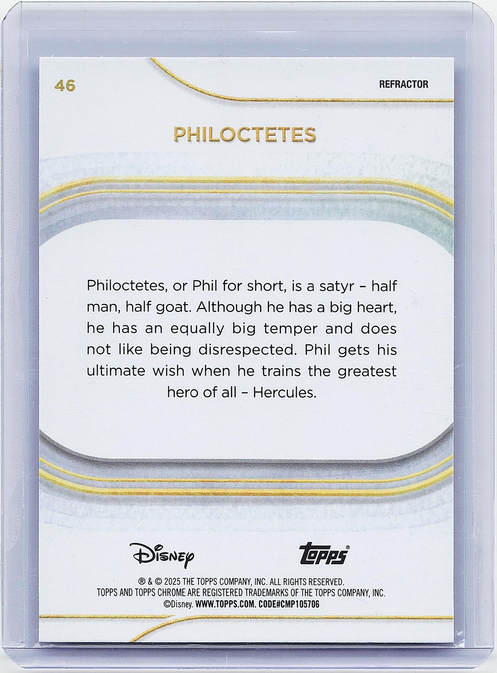 2025 Topps Chrome Disney #46 Philoctetes Refractor