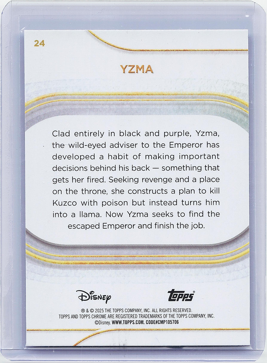 2025 Topps Chrome Disney #24 Yzma Mini-Diamonds