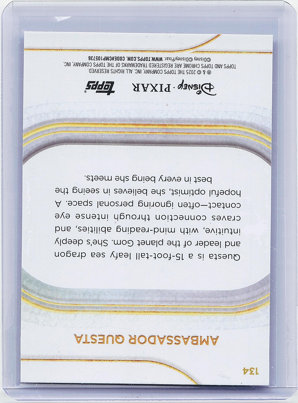 2025 Topps Chrome Disney #134 Ambassador Questa Mini-Diamonds