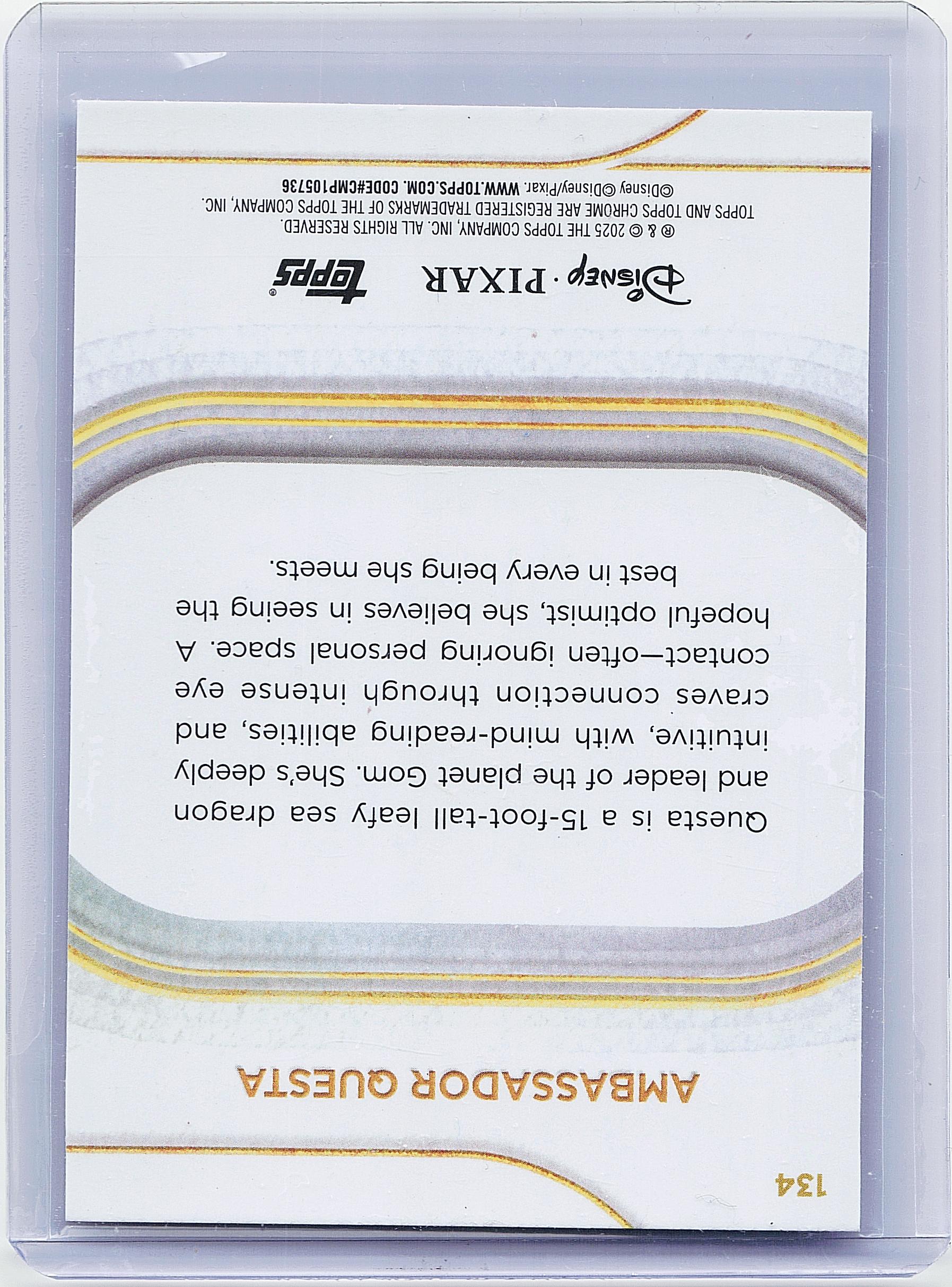 2025 Topps Chrome Disney #134 Ambassador Questa Mini-Diamonds