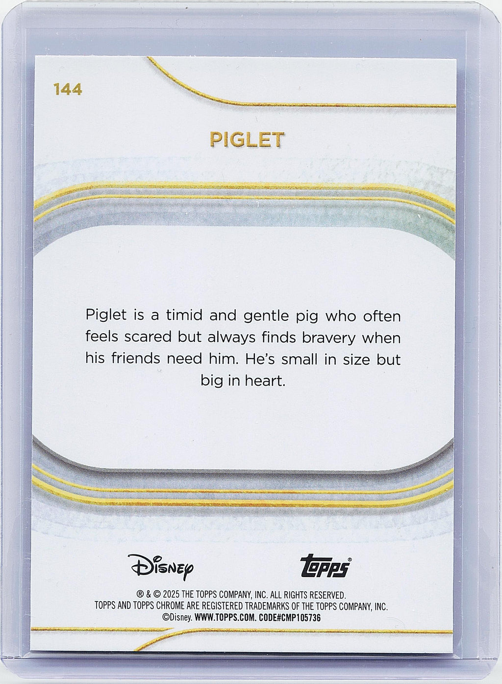 2025 Topps Chrome Disney #144 Piglet