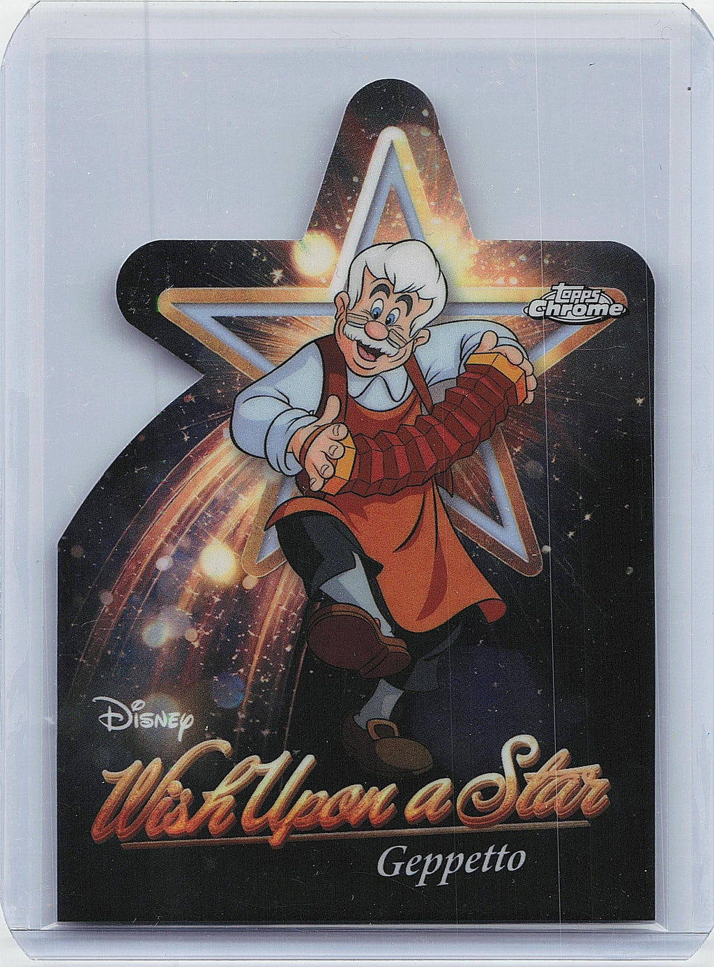 2025 Topps Disney Wonder #W-2 Geppetto Wish Upon a Star Chrome Die-Cut