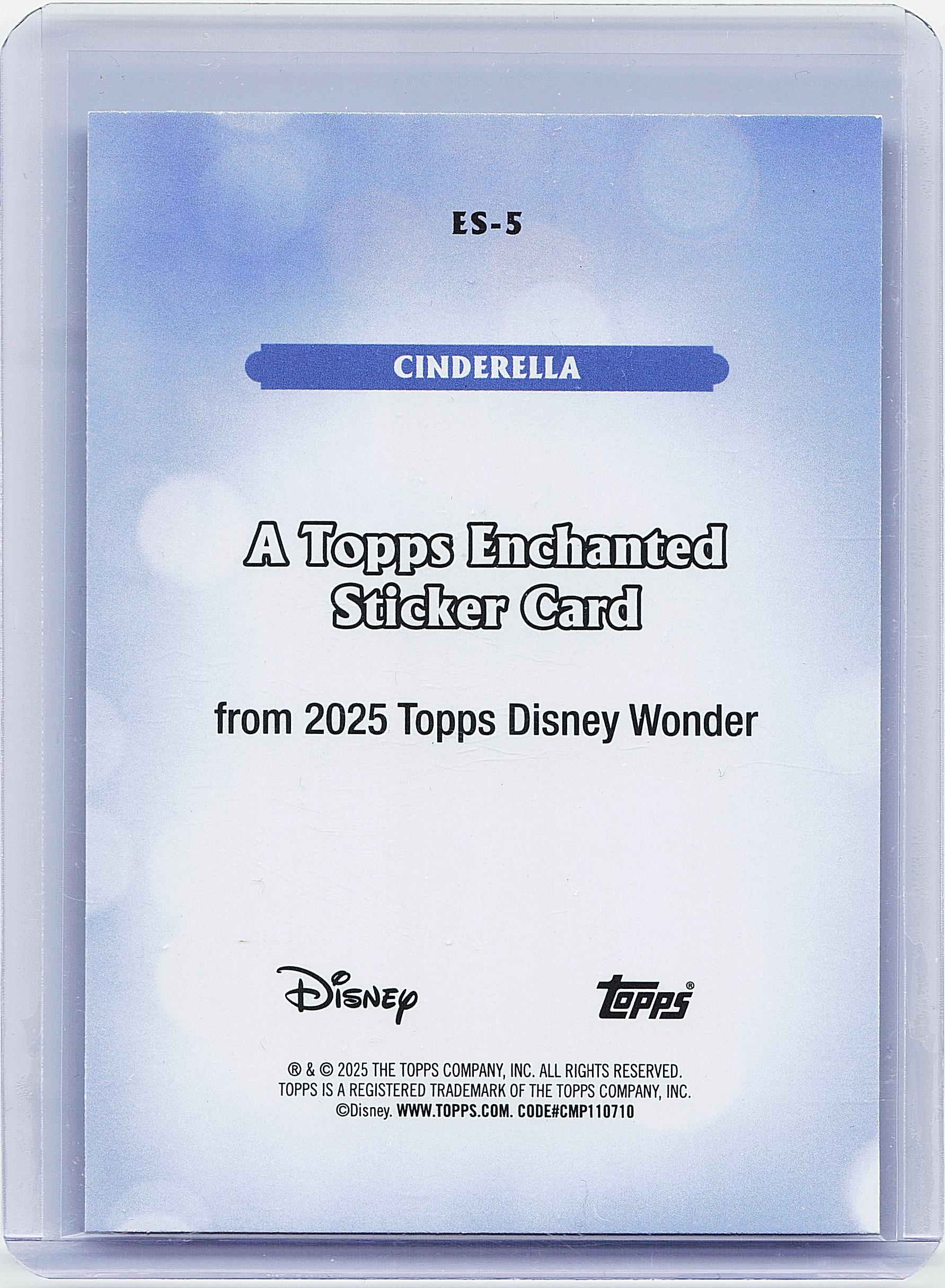 2025 Topps Disney Wonder #ES-5 Cinderella Enchanted Stickers
