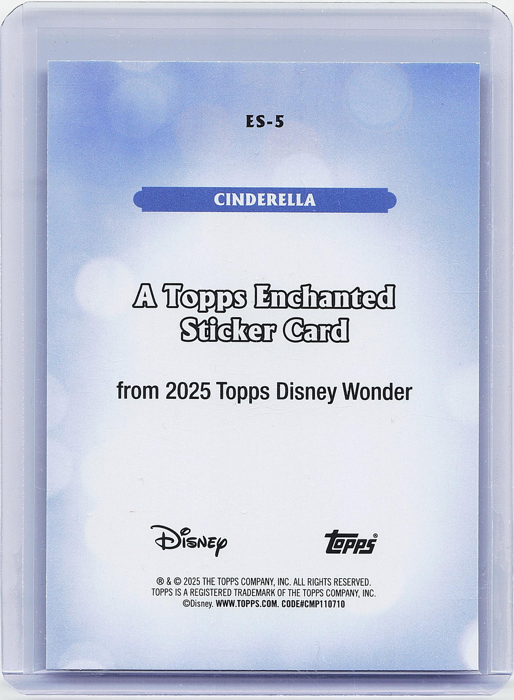2025 Topps Disney Wonder #ES-5 Cinderella Enchanted Stickers