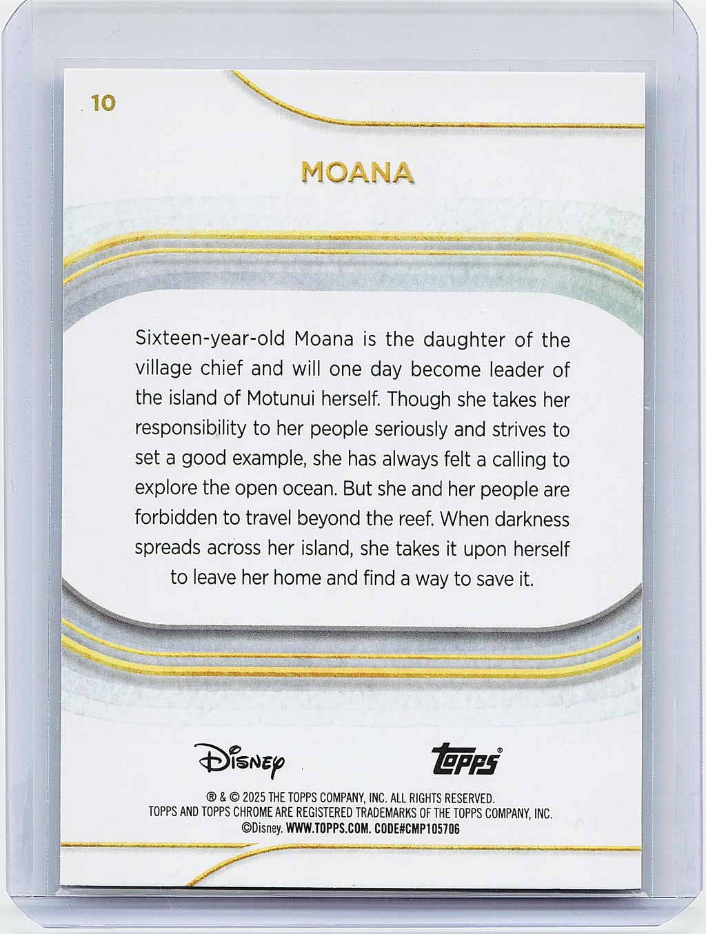 2025 Topps Chrome Disney #10 Moana