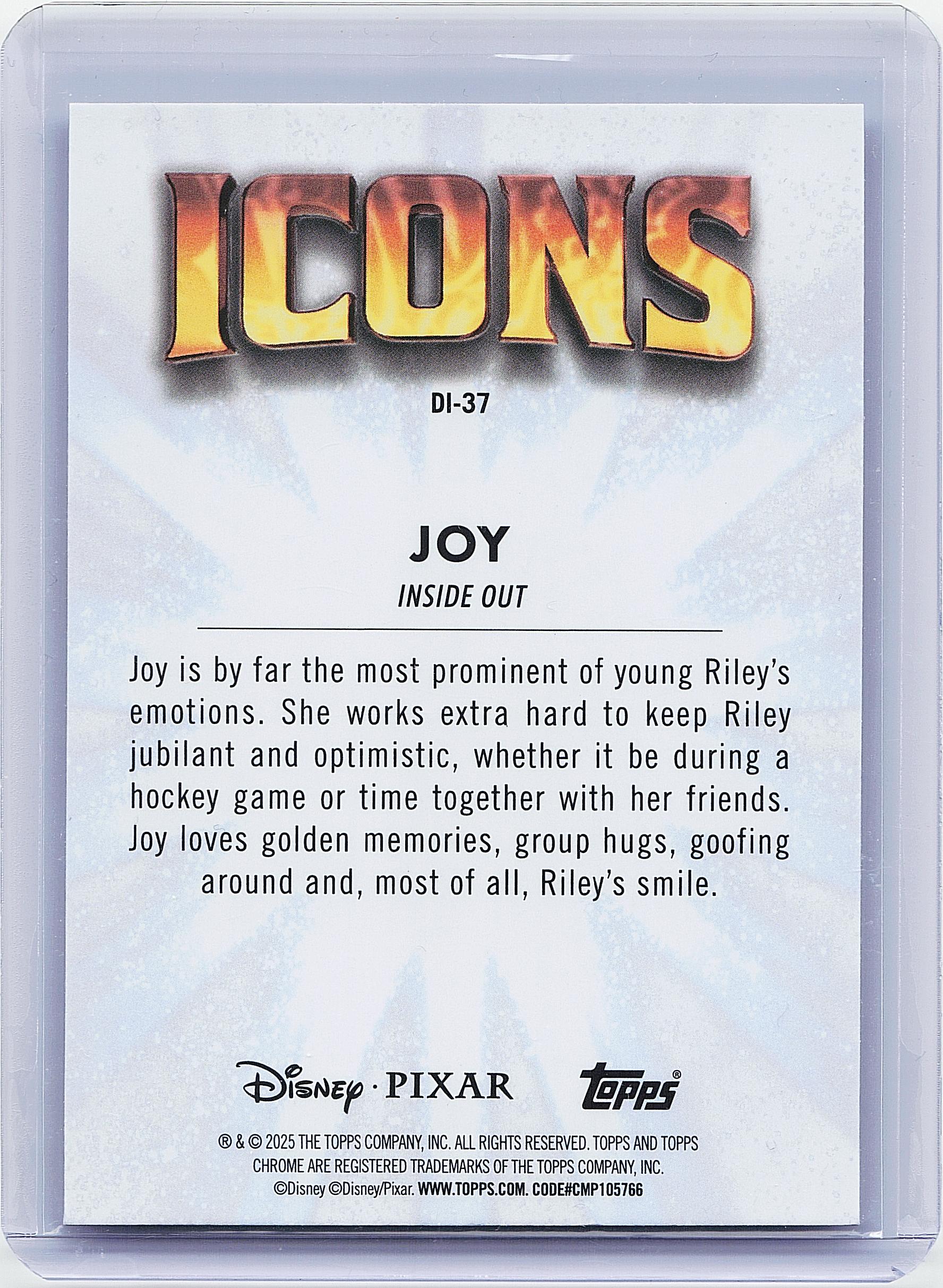 2025 Topps Chrome Disney #DI-37 Joy Disney Icons