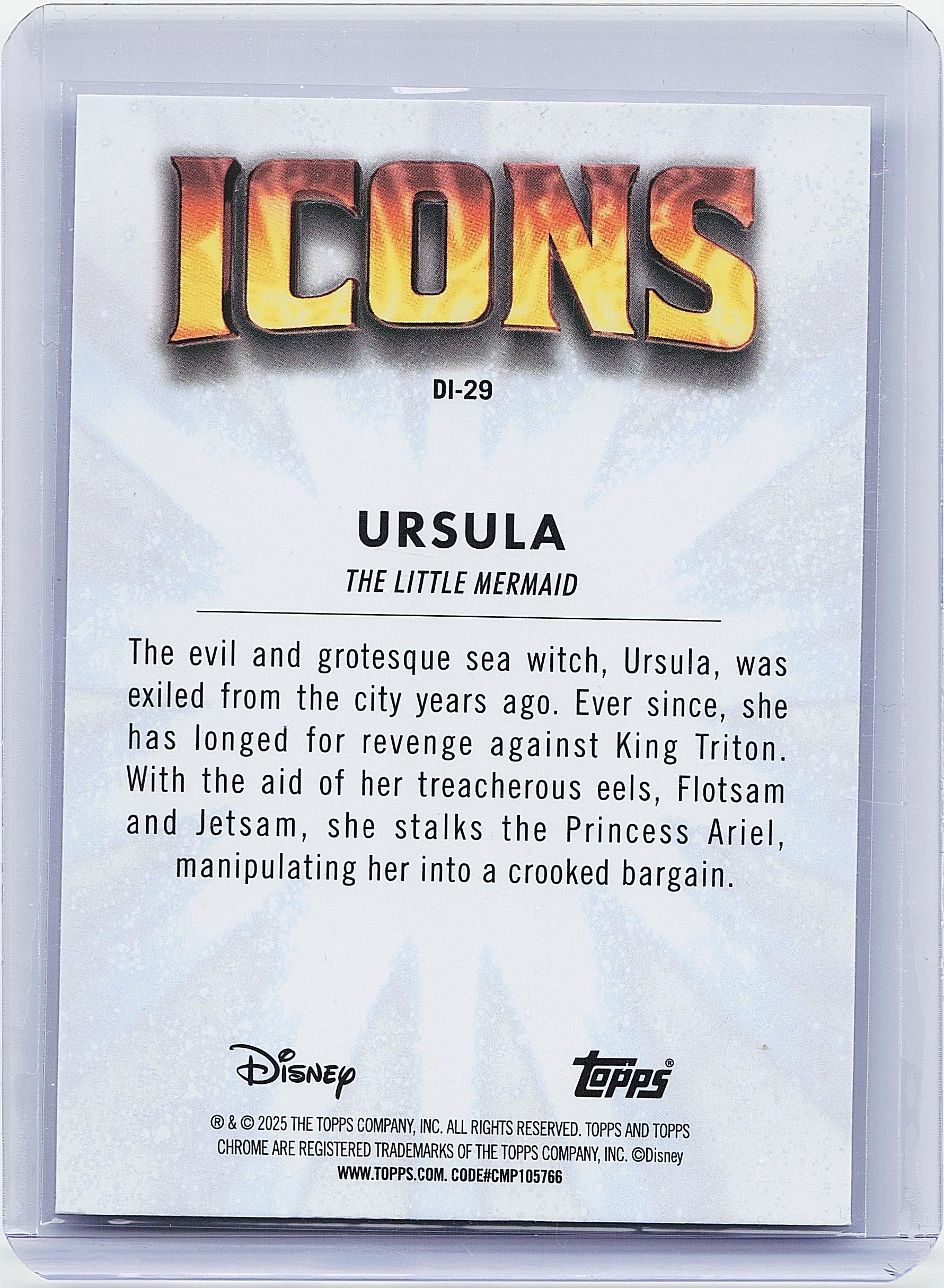 2025 Topps Chrome Disney #DI-29 Ursula Disney Icons